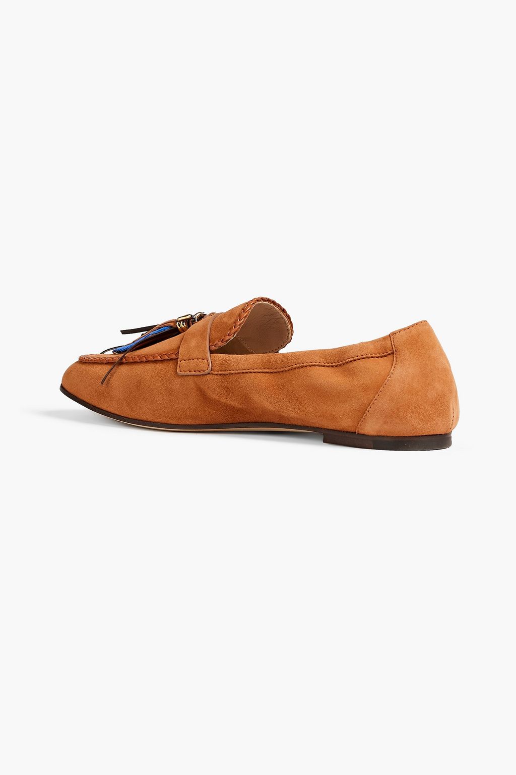 TOD'S Embellished suede loafers