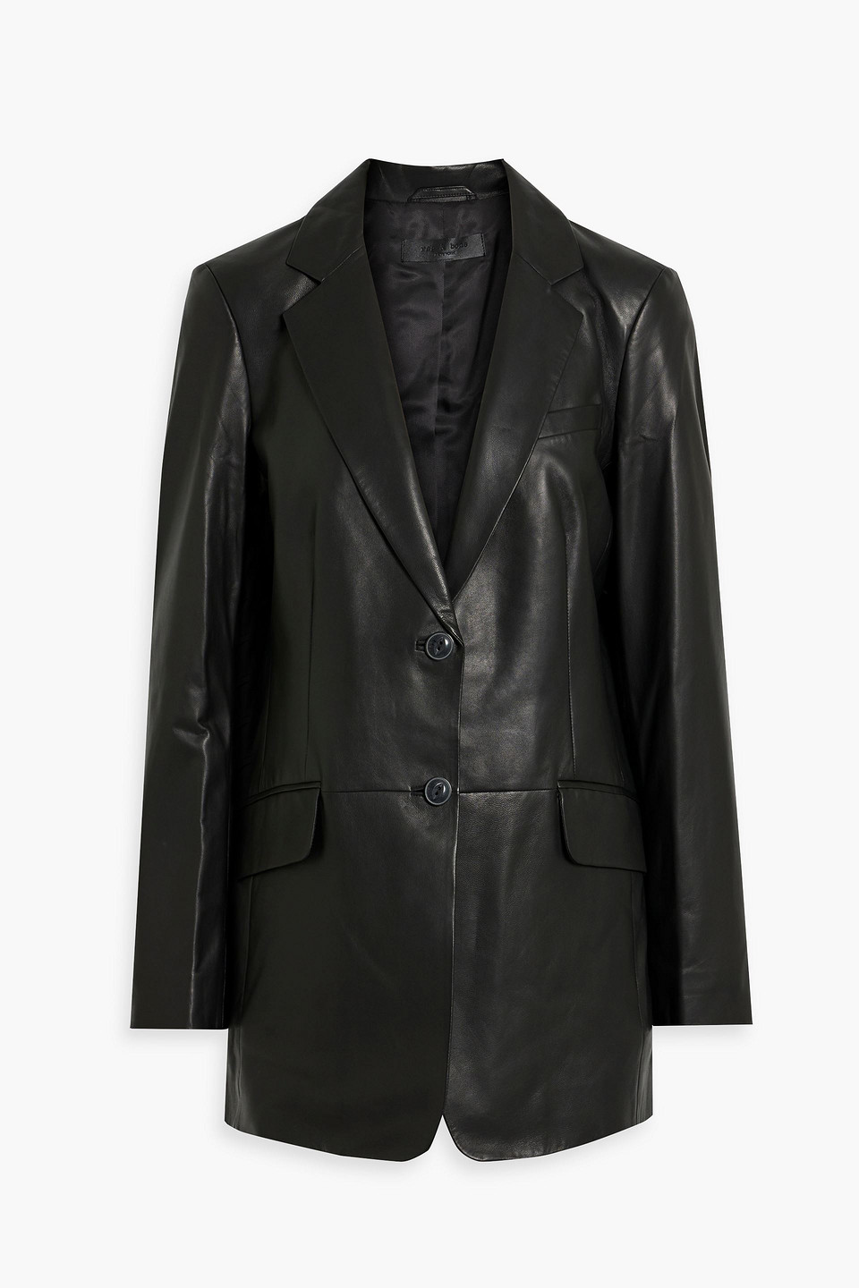rag & bone - Charles leather blazer - Black - US 10