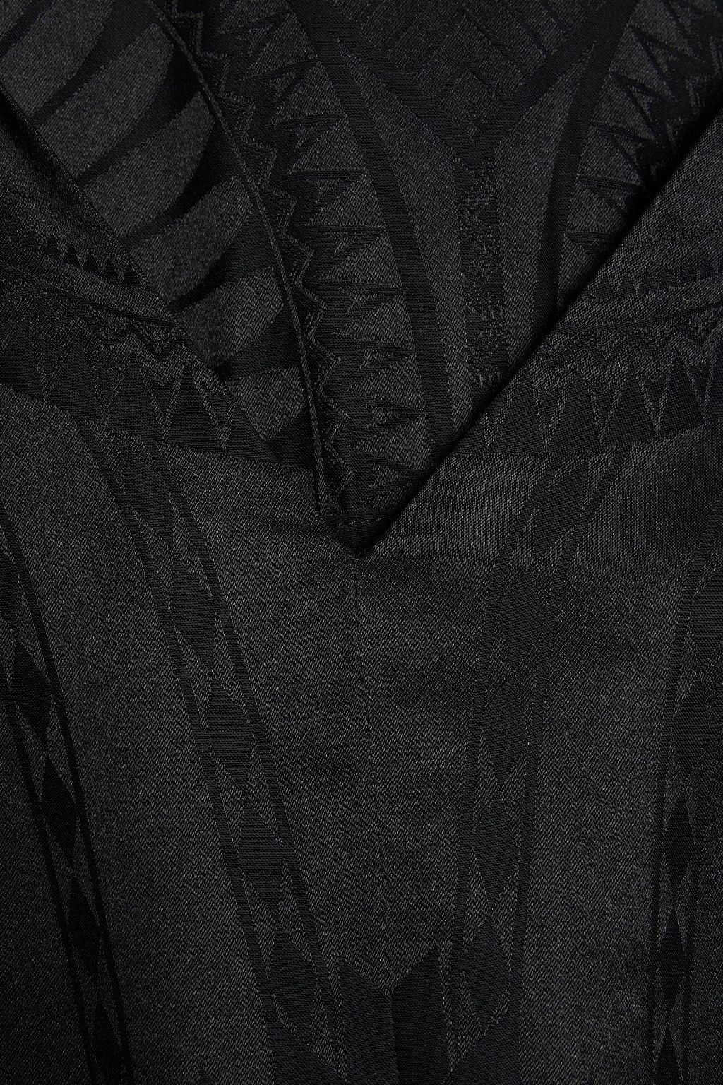 BALMAIN 실크 혼방 새틴 자카드 미니 드레스