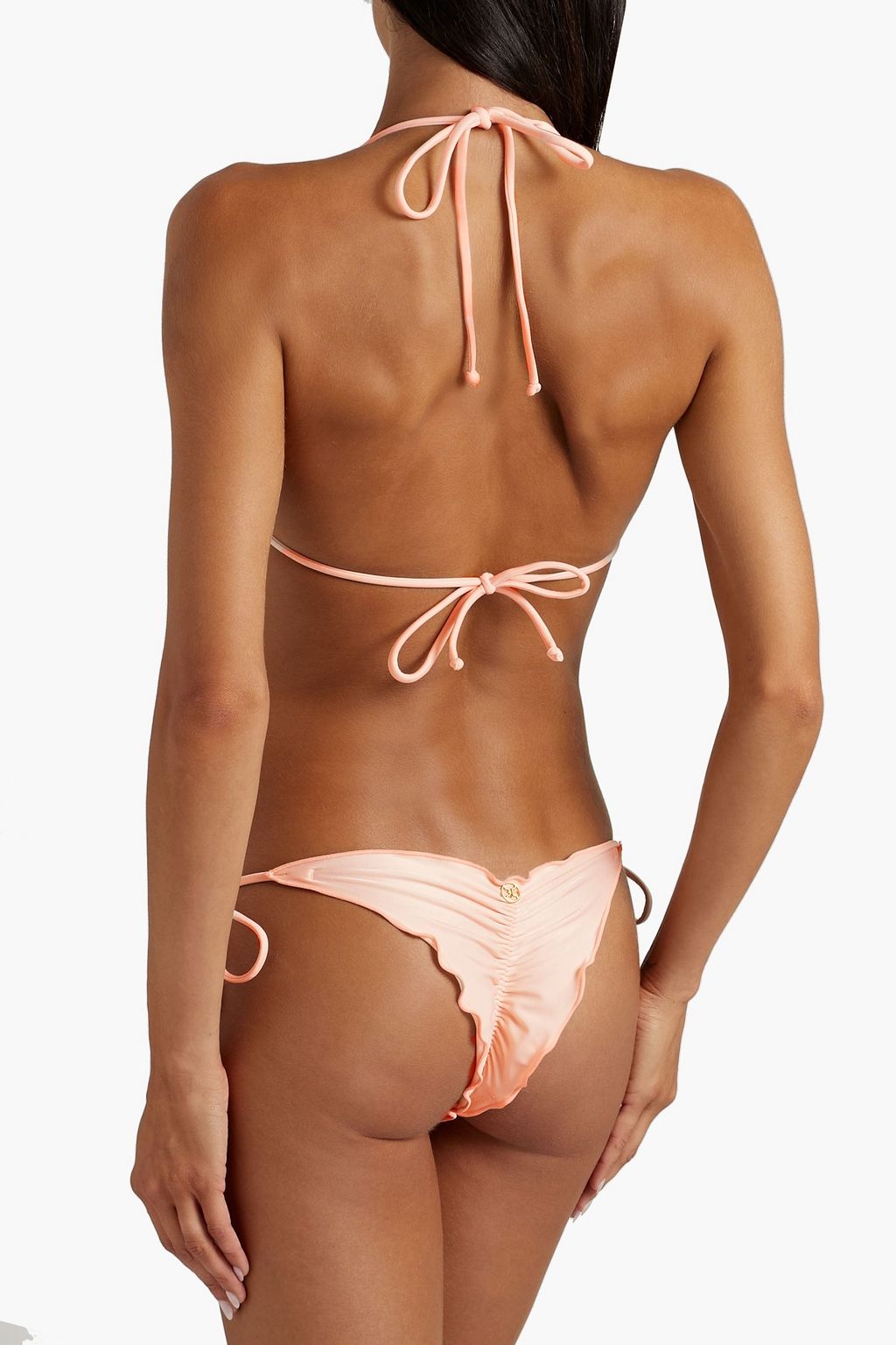 VIX PAULA HERMANNY Ruffled ruched low-rise bikini briefs
