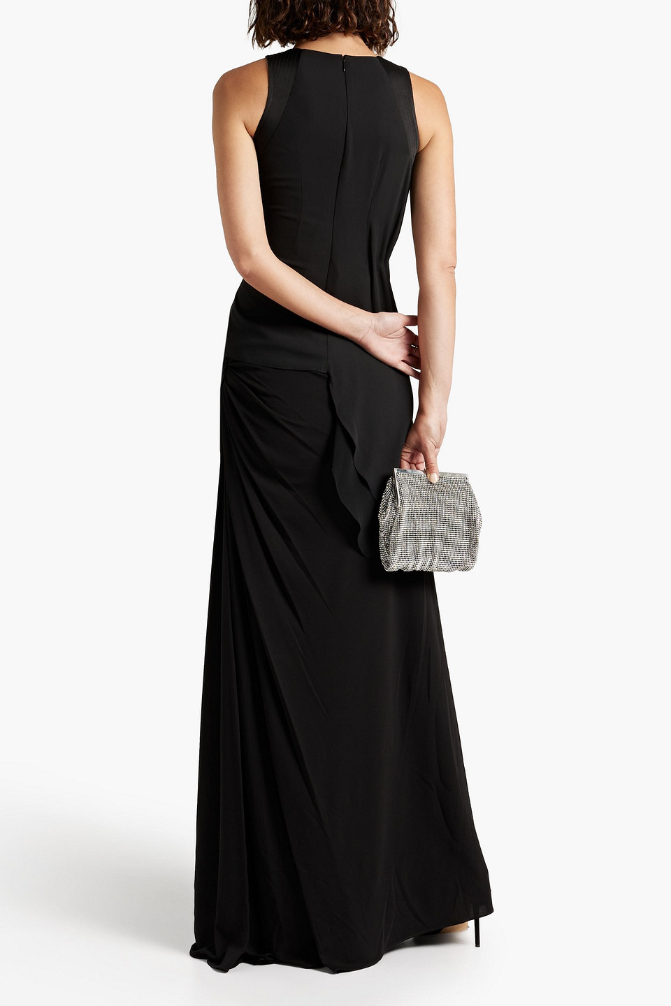  Halston - Callen Ruched Jersey Maxi Skirt - Black - Us 0 