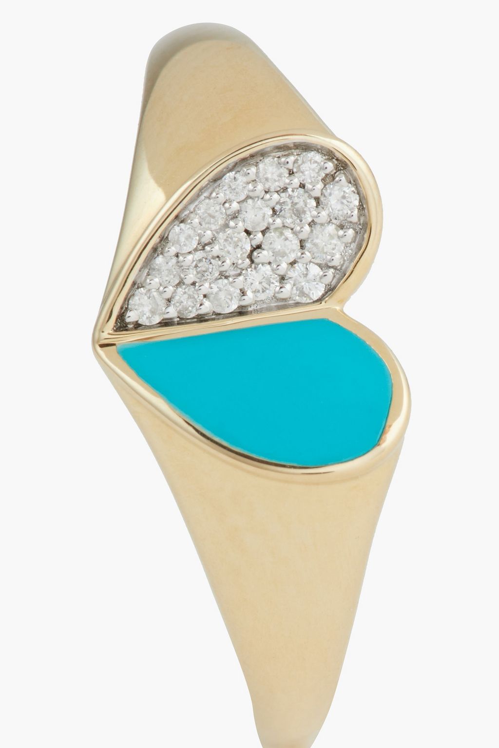 ADINA REYTER 14-karat gold, diamond and enamel ring