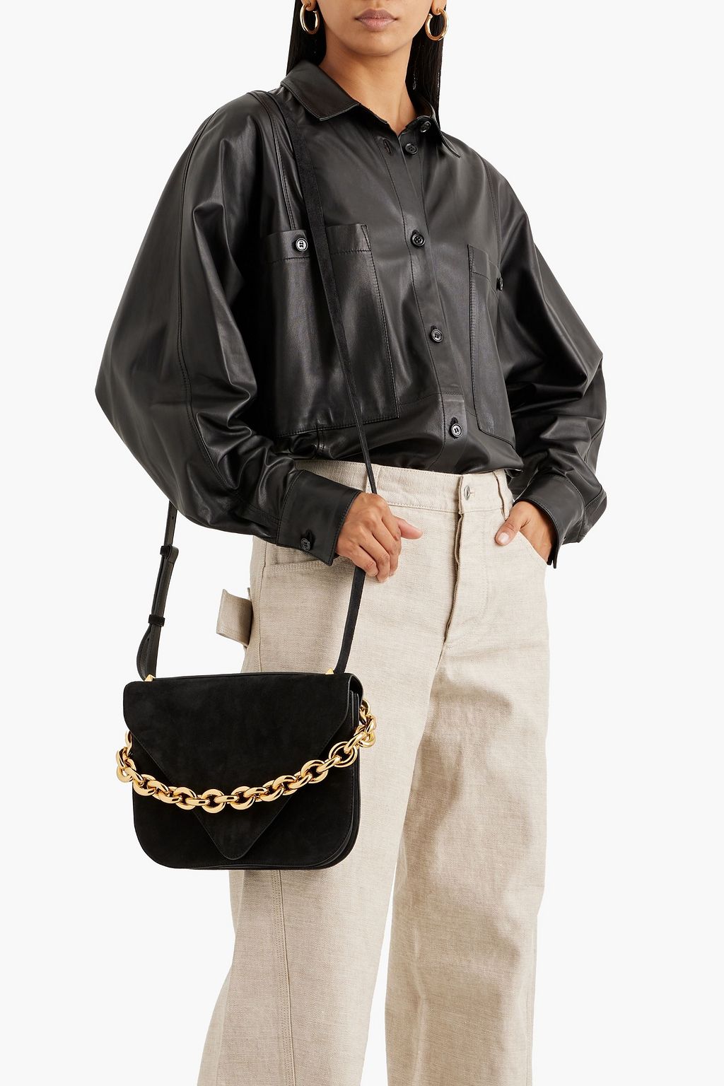 BOTTEGA VENETA Mount suede shoulder bag