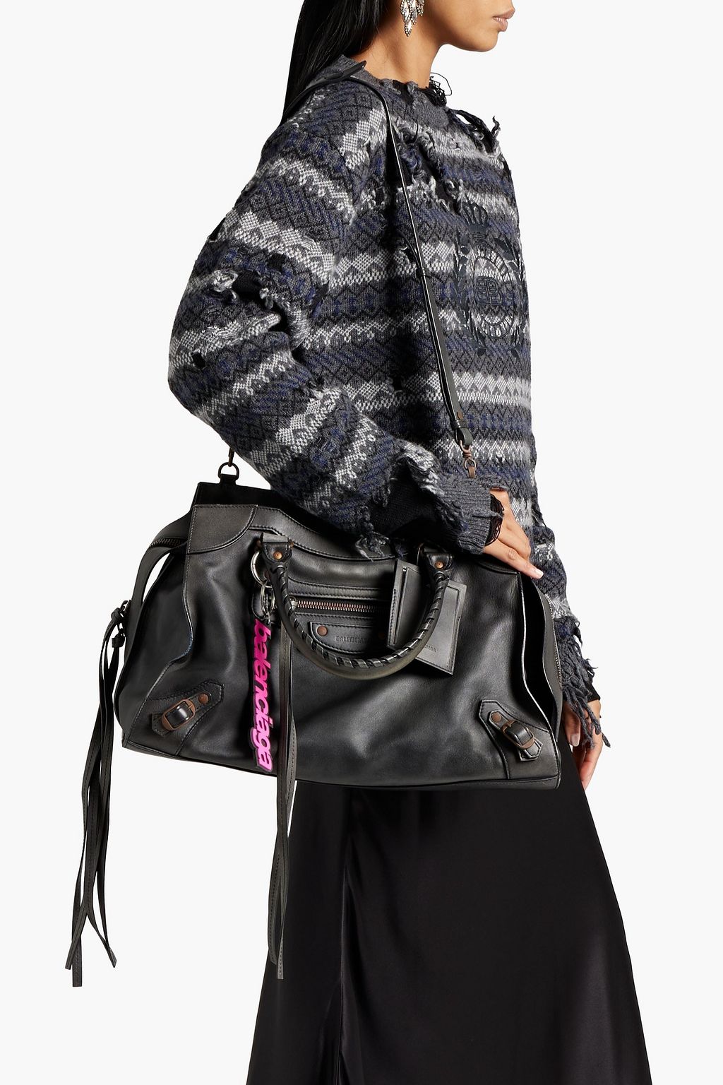 classic city leather tote