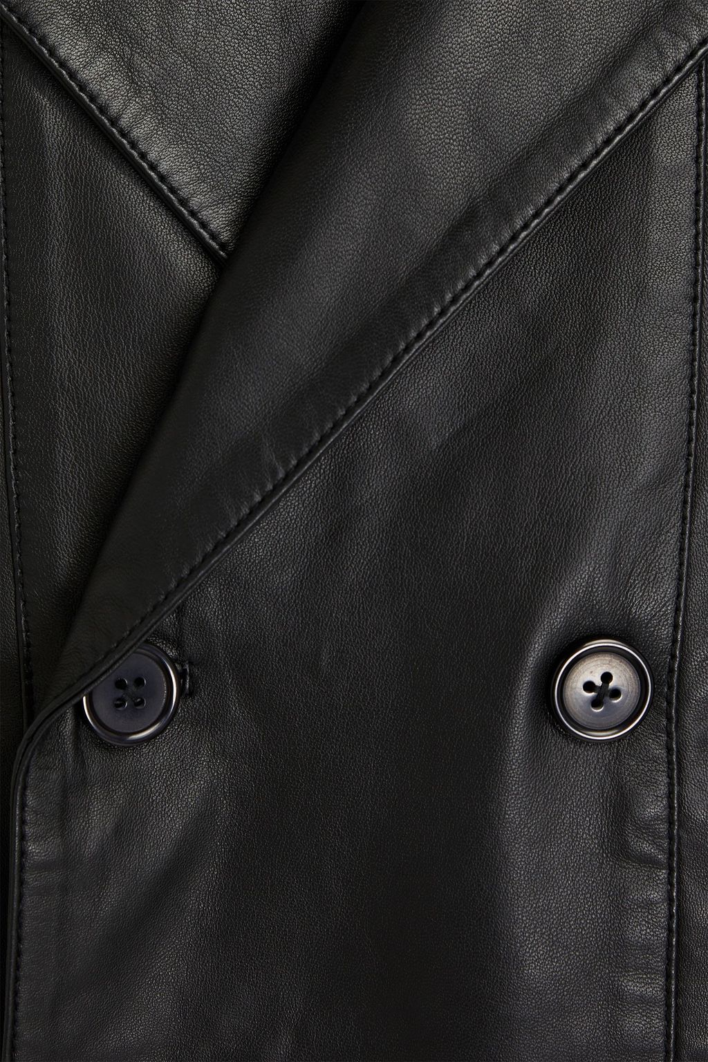 DEADWOOD Yanis leather peacoat