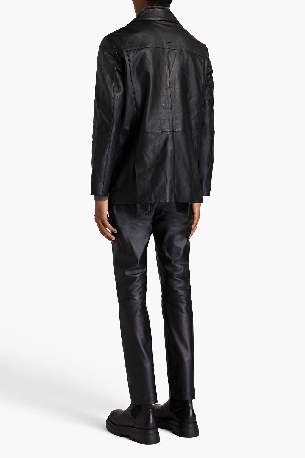DEADWOOD Yanis leather peacoat