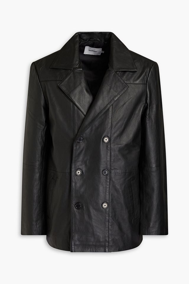 Yanis leather peacoat
