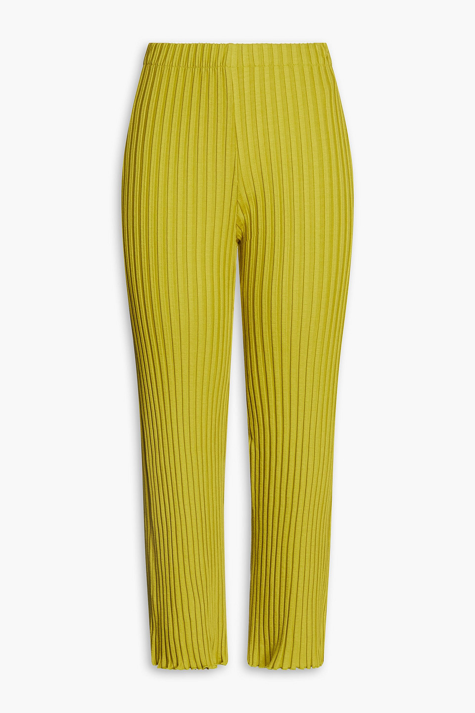 SIMON MILLER RIBBED STRETCH-MICRO MODAL STRAIGHT-LEG PANTS