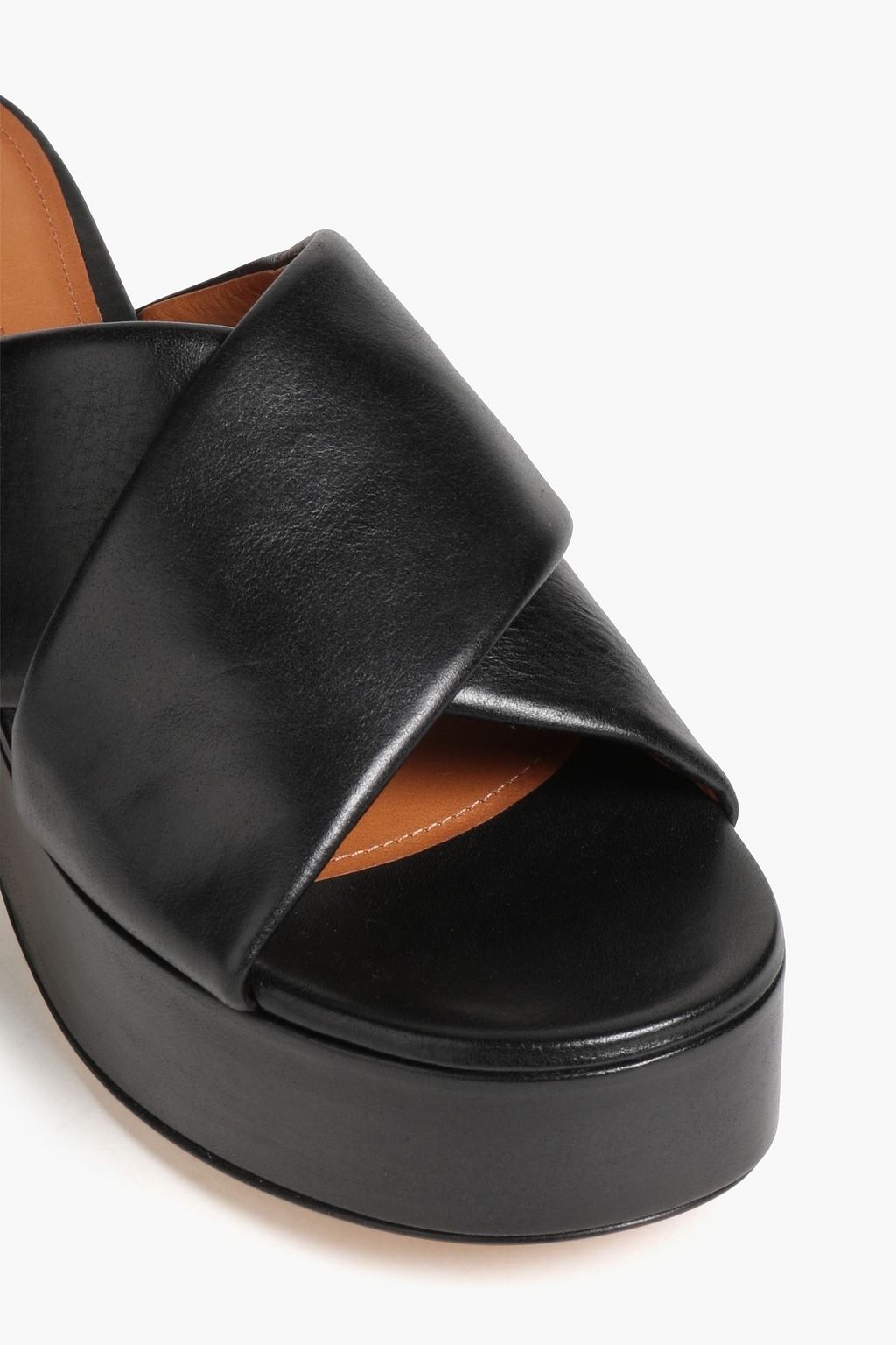 MARNI Leather platform mules