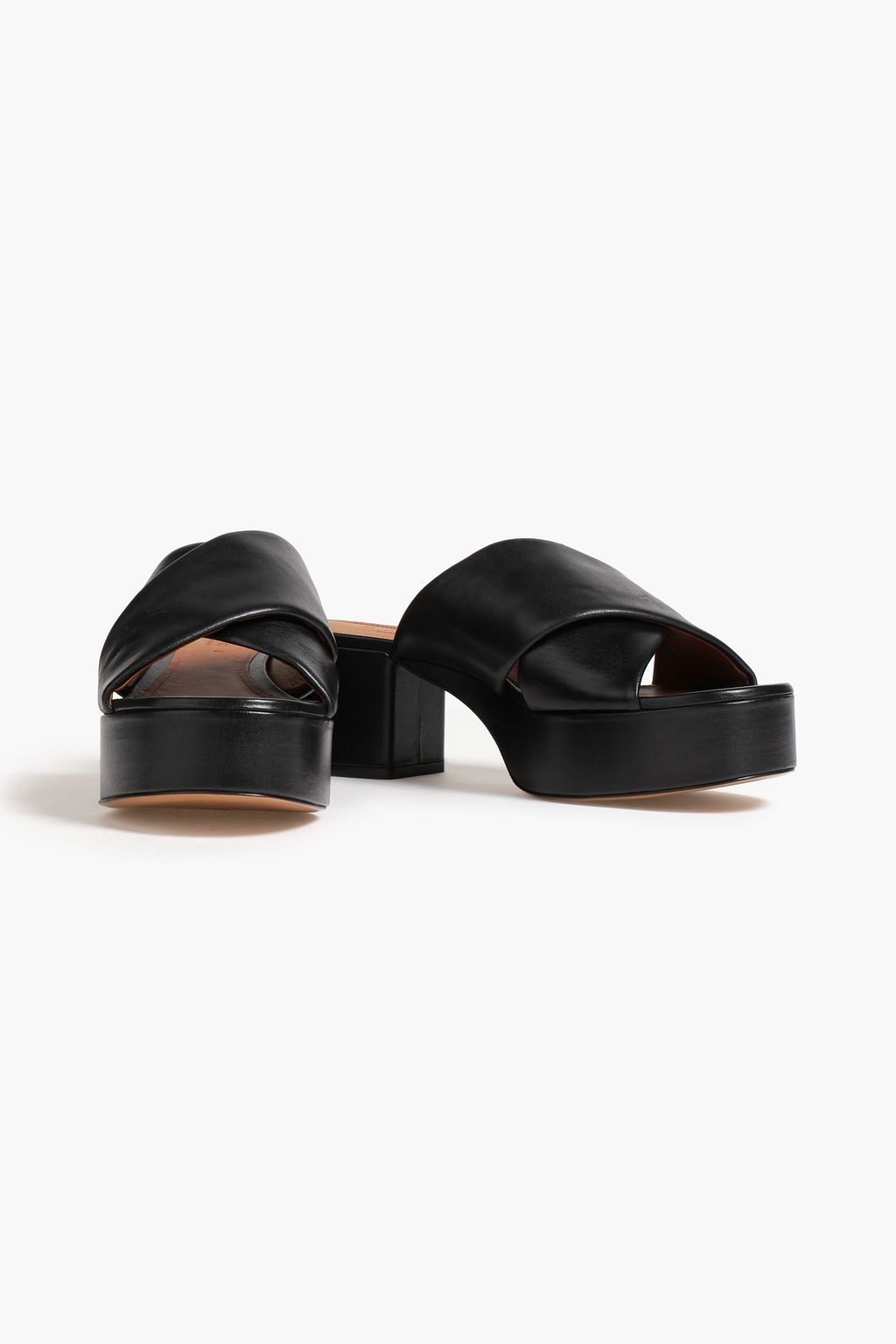 MARNI Leather platform mules