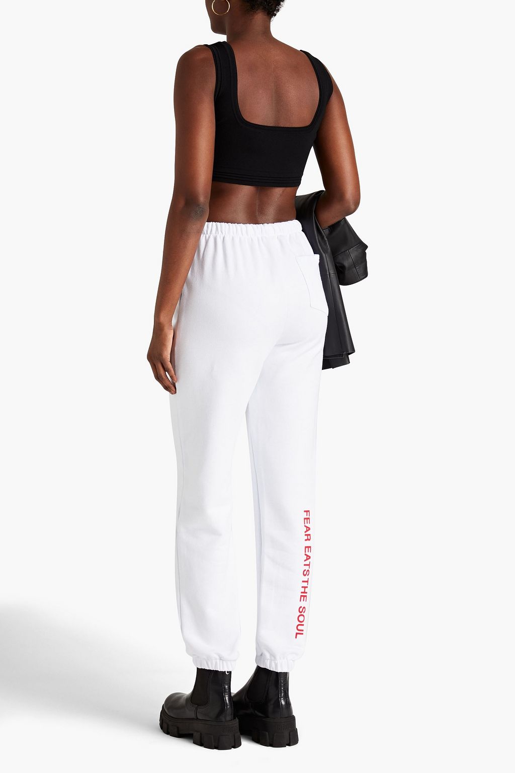 GAÏA GAÏA Track Pants aus Baumwollfrottee mit Print