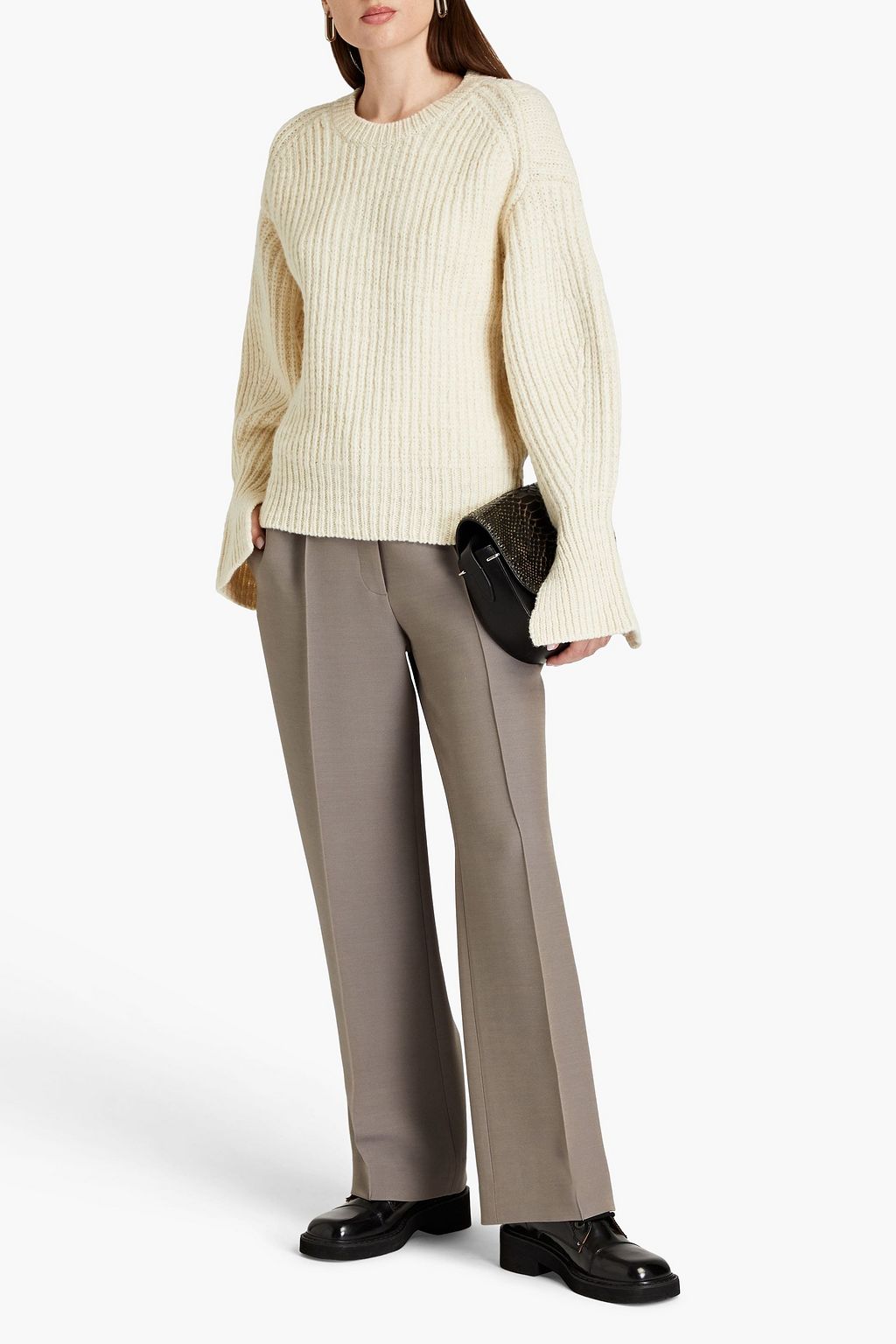 3.1 PHILLIP LIM Cutout ribbed wool sweater | THE OUTNET