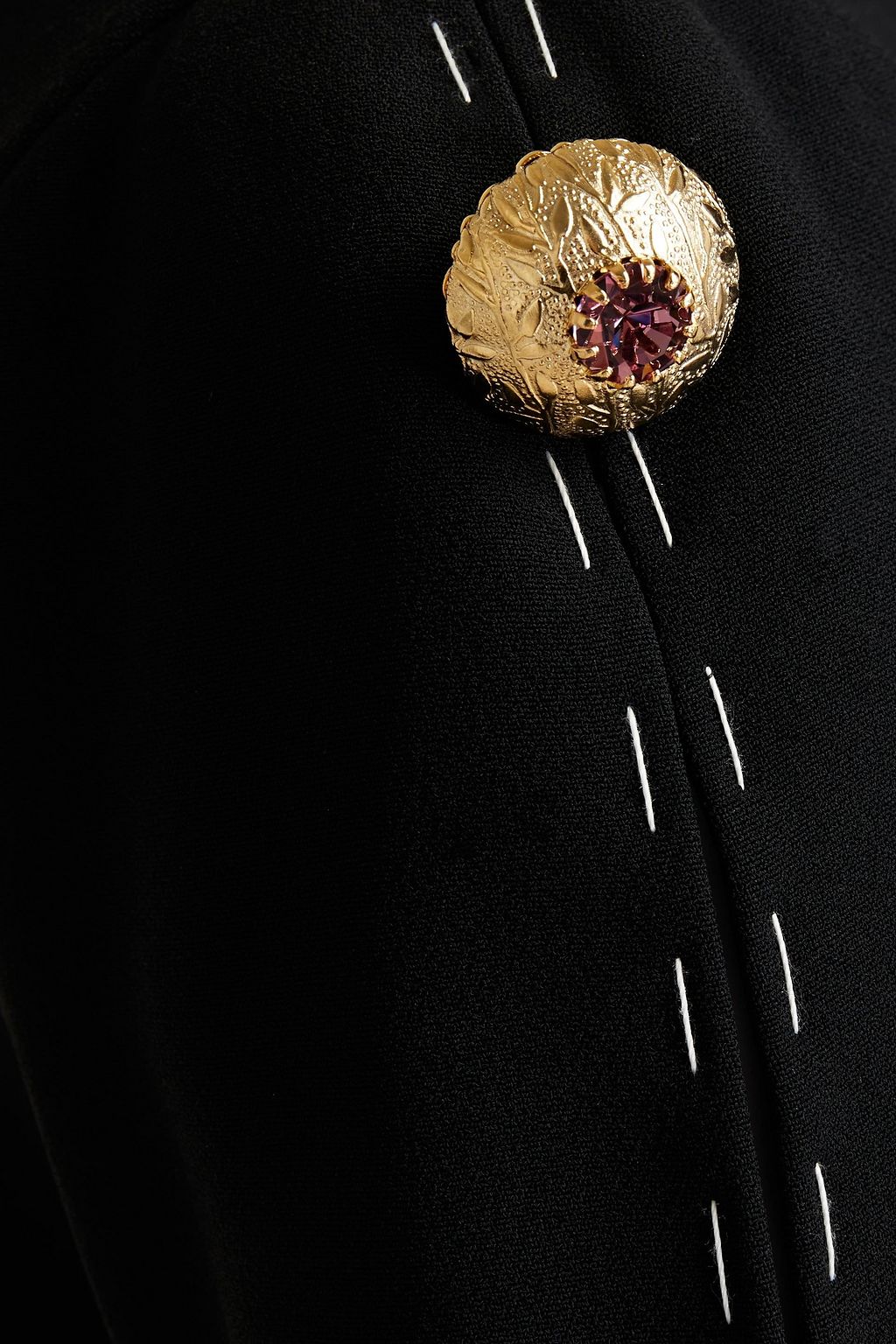 DOLCE&GABBANA Button-embellished crepe dress
