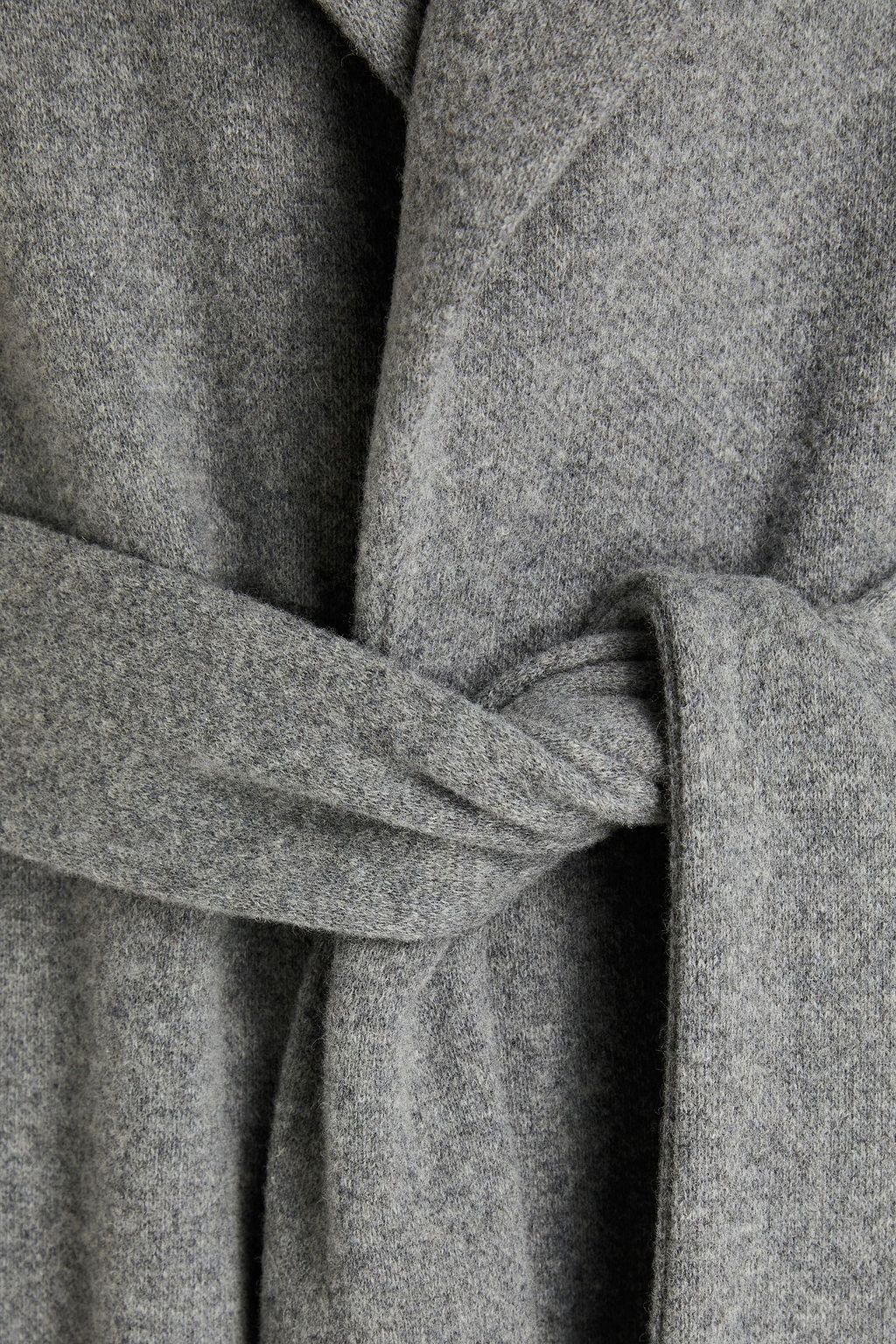 LESET Sienna belted wool-blend cardigan