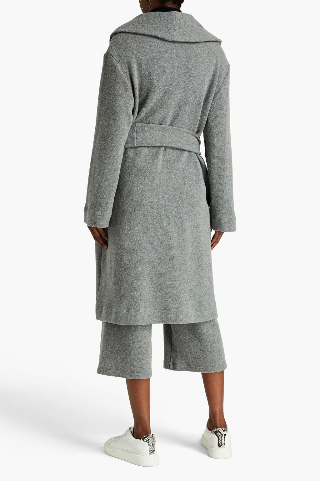 LESET Sienna belted wool-blend cardigan