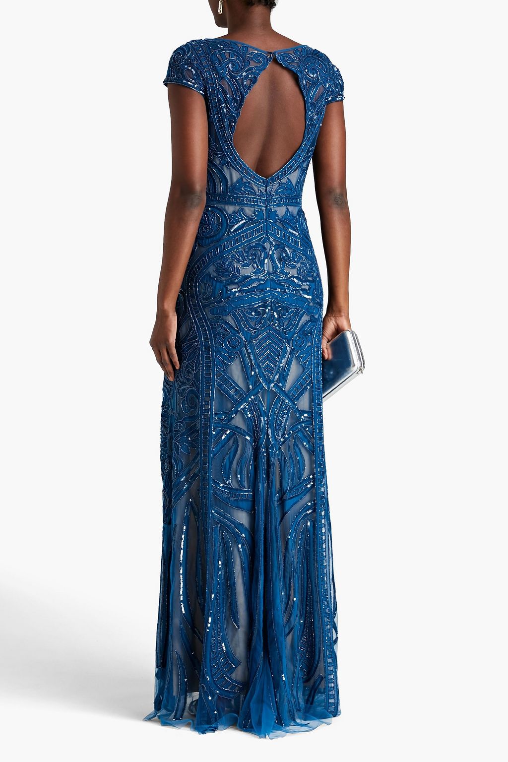 ZUHAIR MURAD Embellished crepepaneled silkblend tulle gown THE