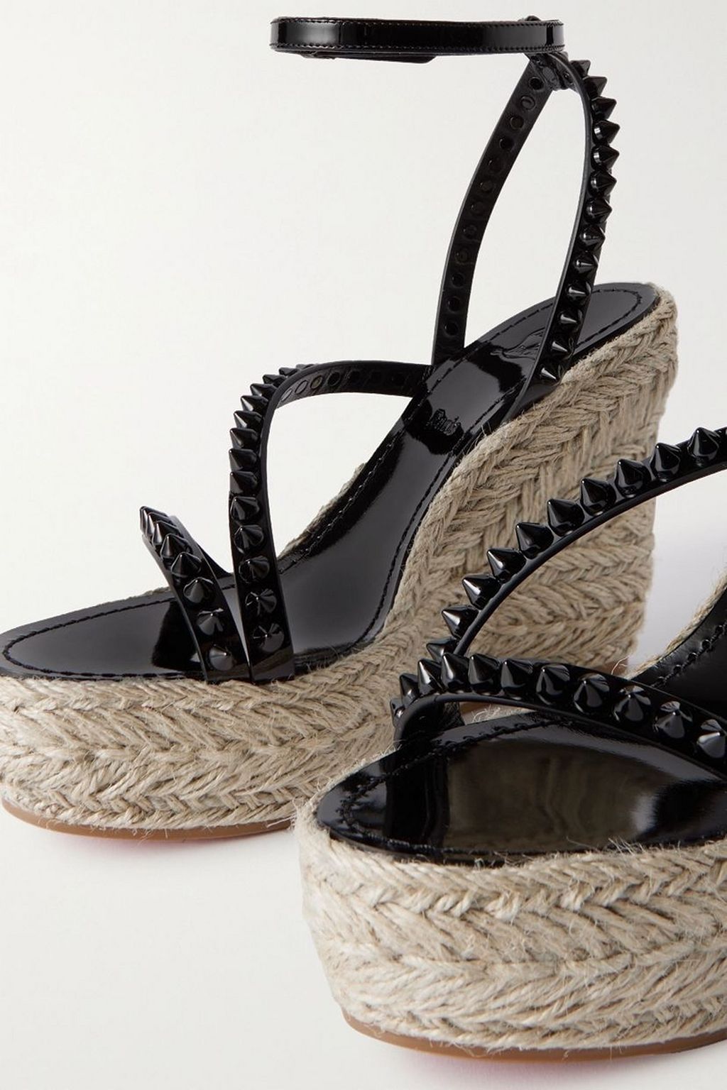 【関税送料込】ルブタン Mafaldina Zeppa Spike Platform Wedge Christian Louboutin - Mafaldina Zeppa leather espadrille