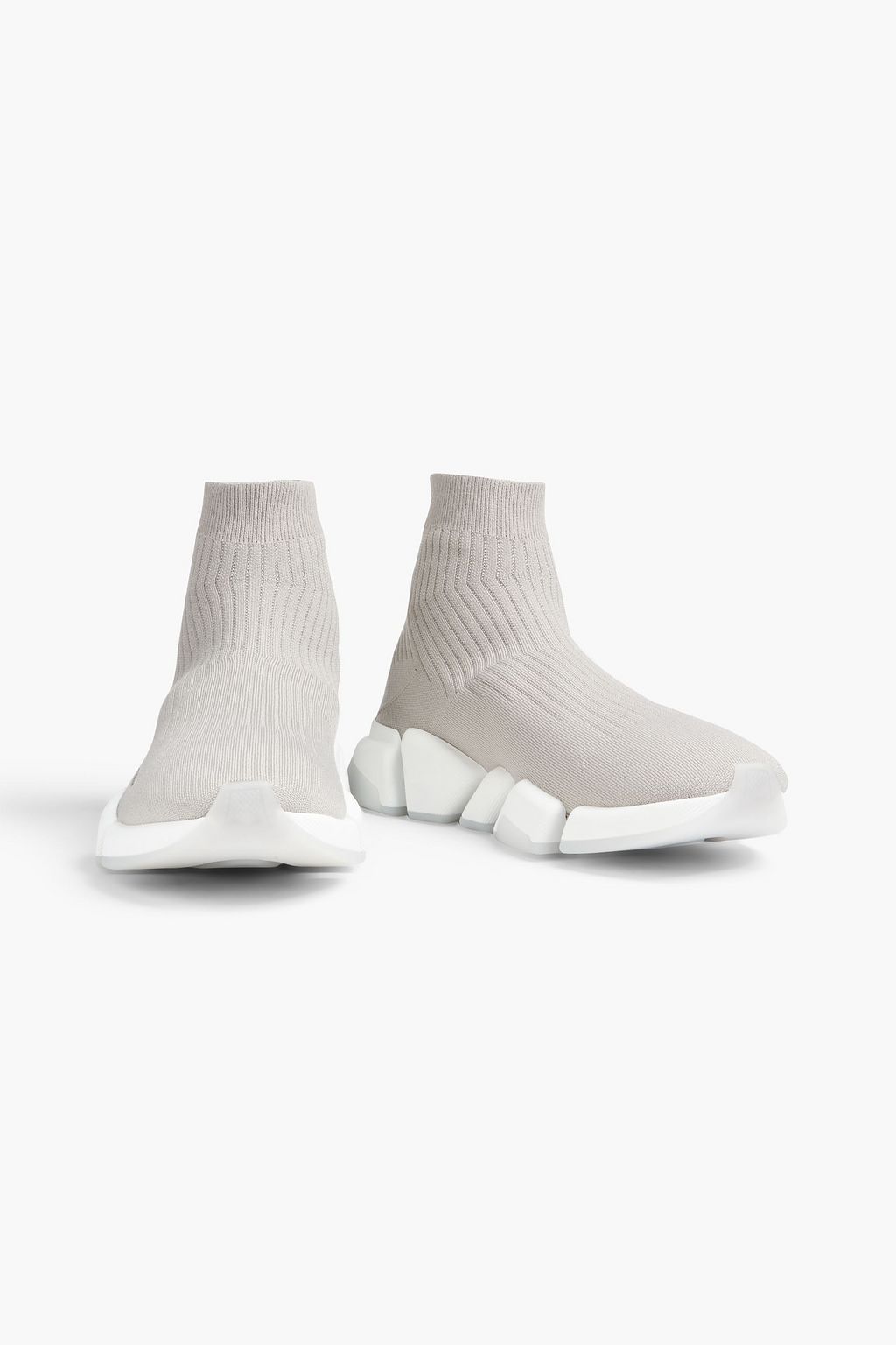 BALENCIAGA Speed 2.0 ribbed-knit high-top sneakers