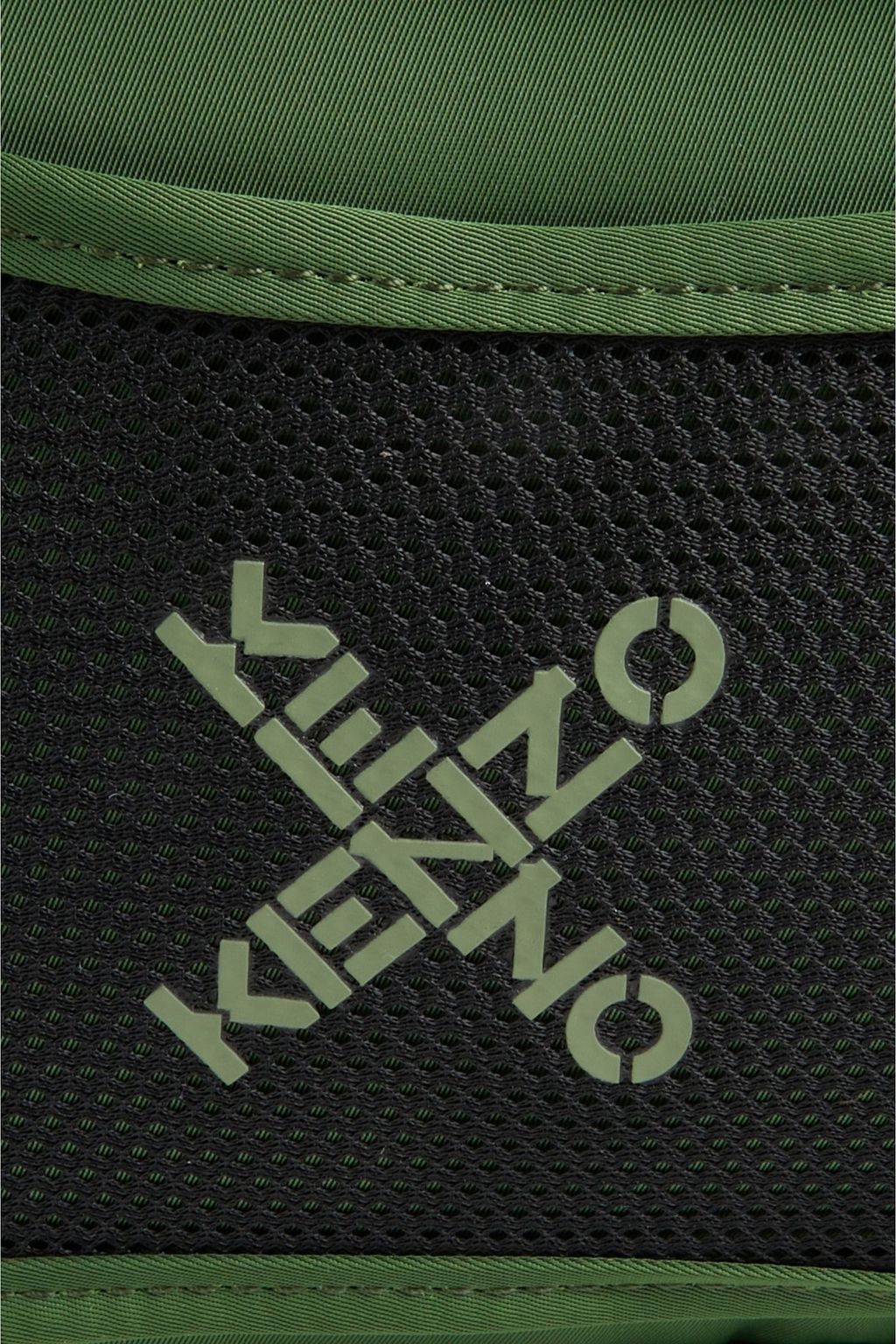KENZO Printed mesh and shell belt bag