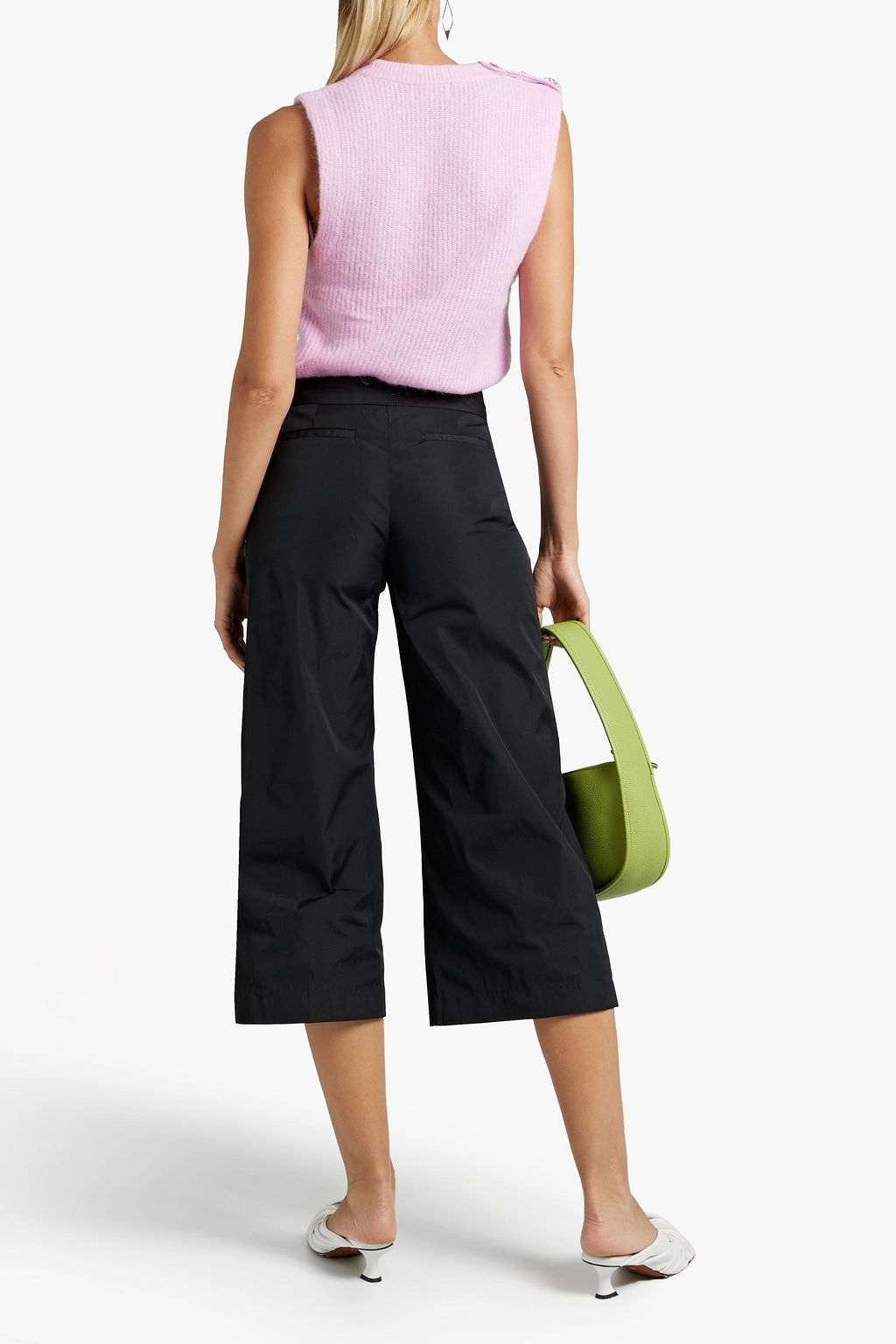 REDVALENTINO Cropped twill wide-leg pants