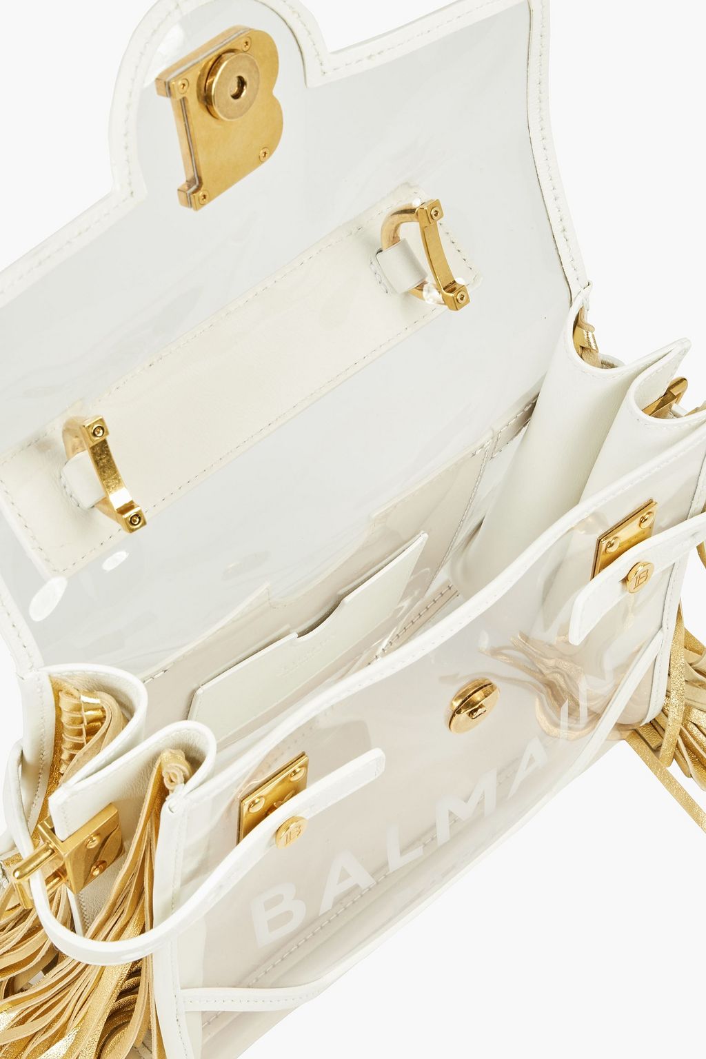 BALMAIN BBuzz 30 leatherpaneled PVC shoulder bag THE