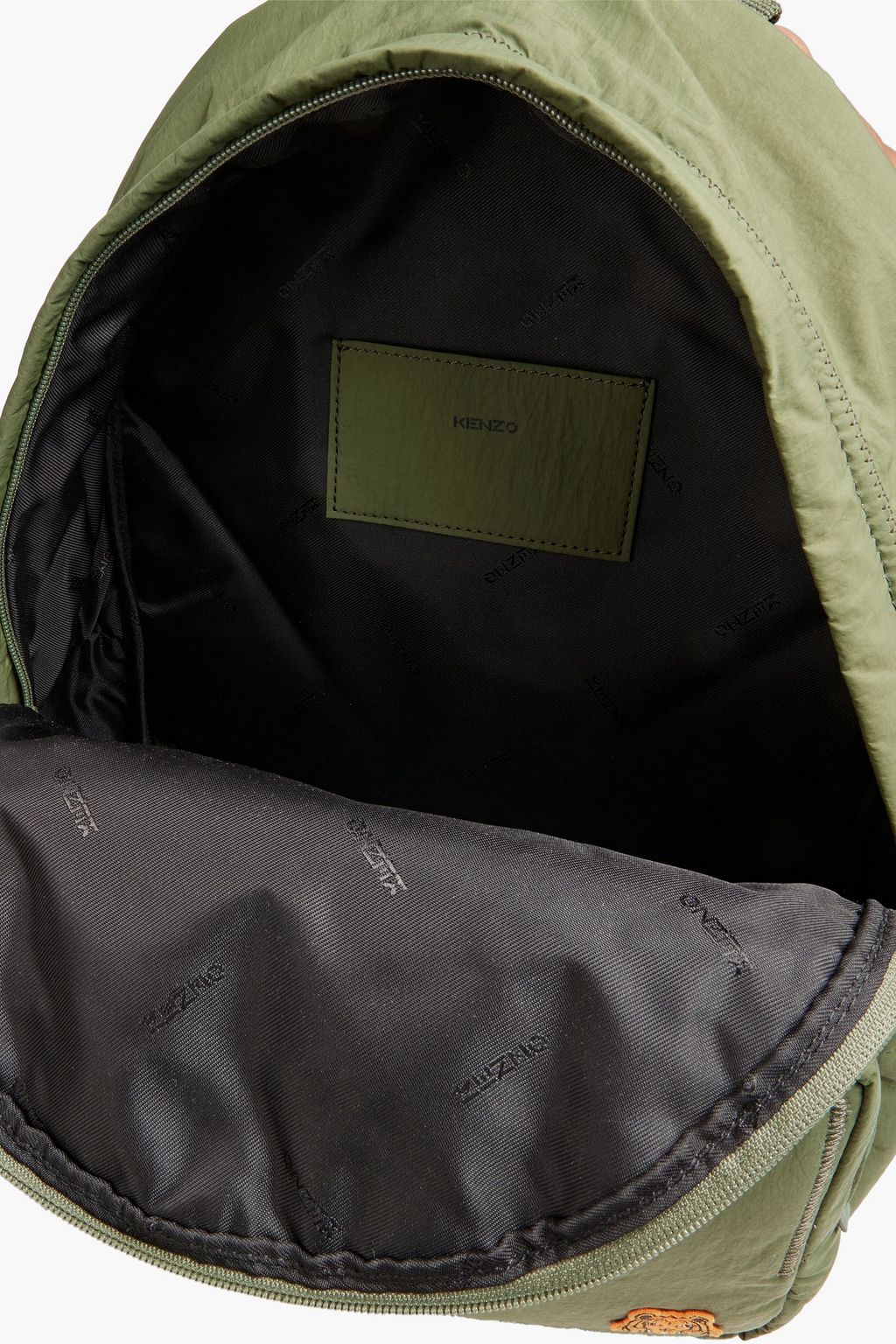 KENZO Mesh-paneled appliquéd shell backpack