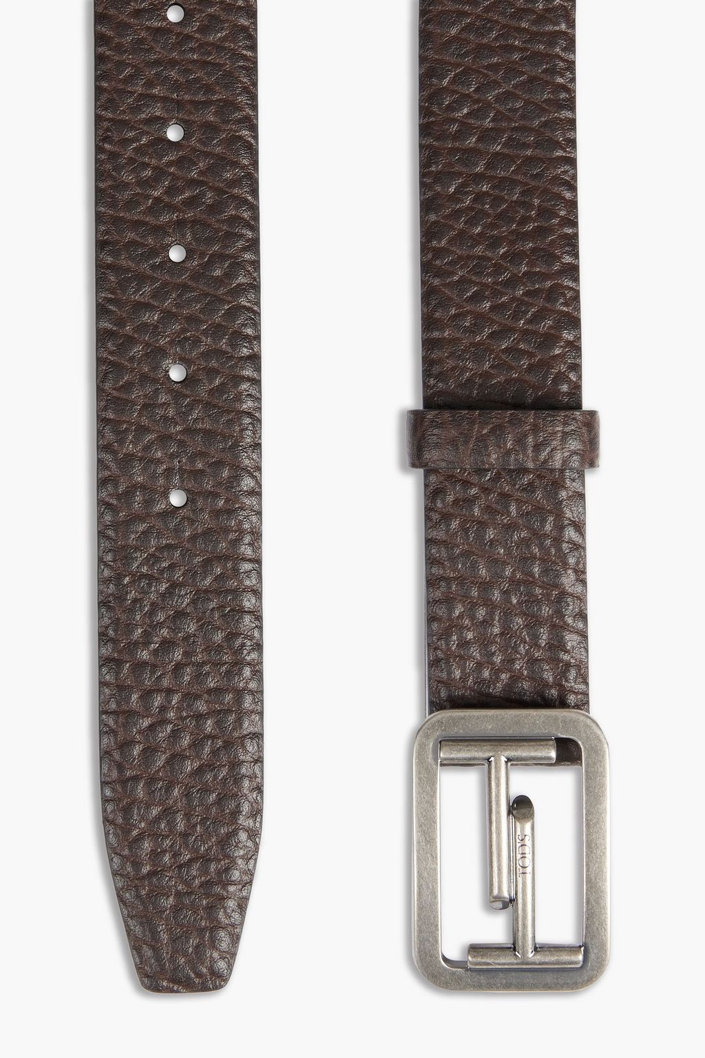 TOD'S Double T pebbled-leather belt