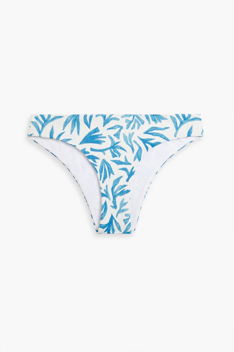 Onia Daisy Printed Low-rise Bikini Briefs In White