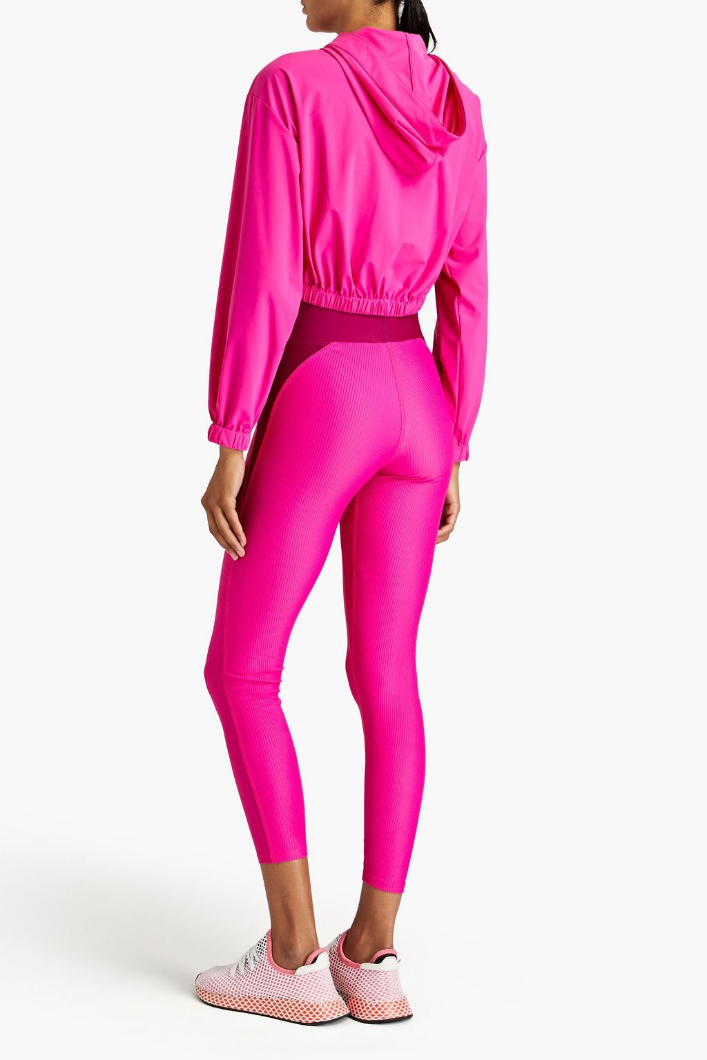 HEROINE SPORT Two-tone ribbed stretch leggings