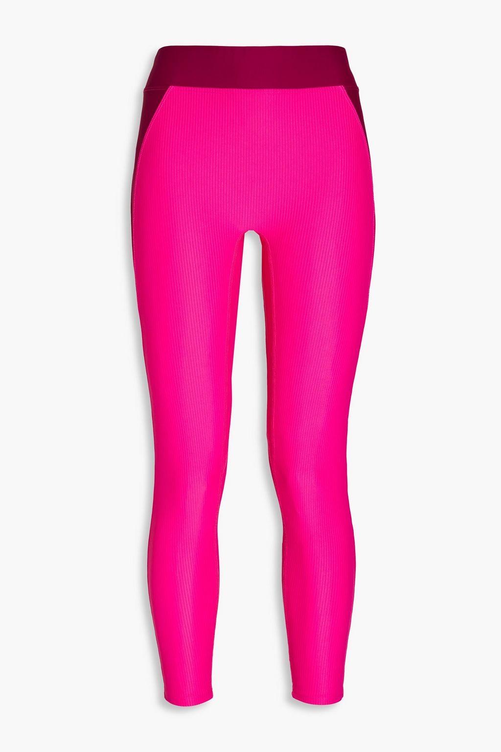 Stretch jersey ribbed leggings