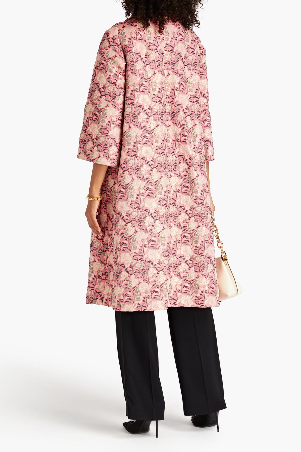 DOLCE & GABBANA Metallic floral-jacquard coat