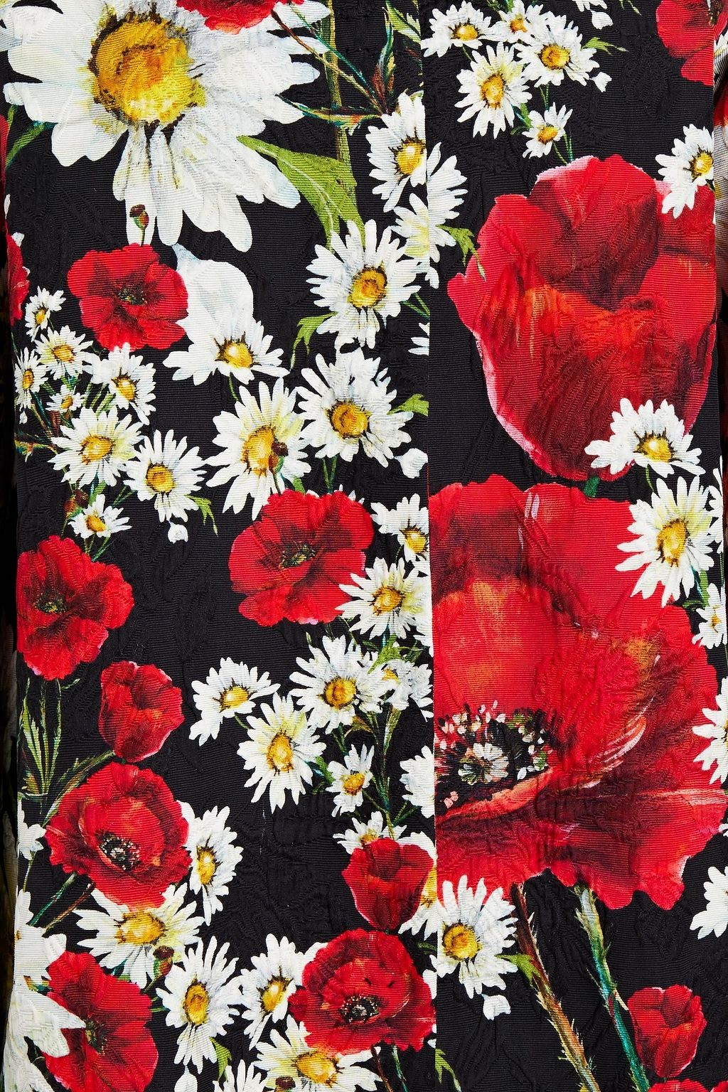 DOLCE & GABBANA Floral-print cotton-blend jacquard coat