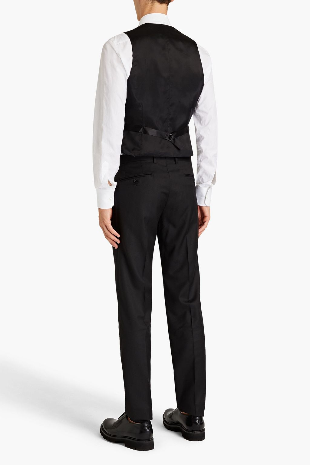 LEMAIRE Paneled twill and satin waistcoat