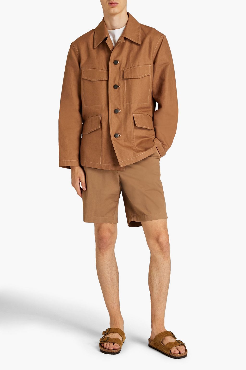 LEMAIRE Cotton and linen-blend canvas jacket