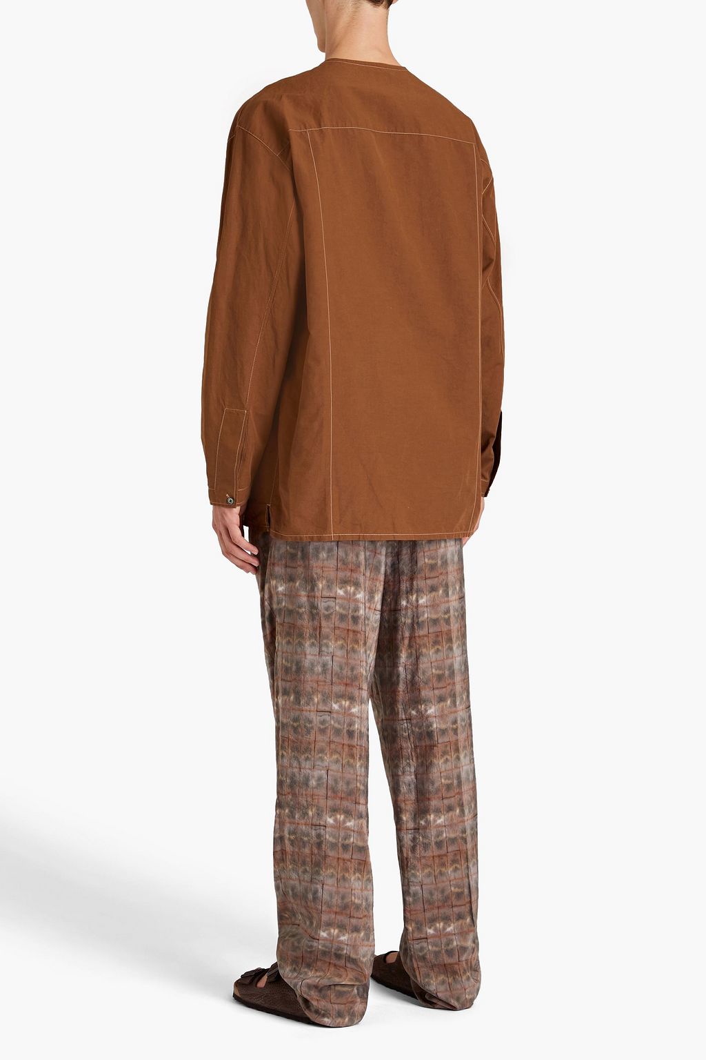 LEMAIRE Cotton and hemp-blend Henley T-shirt