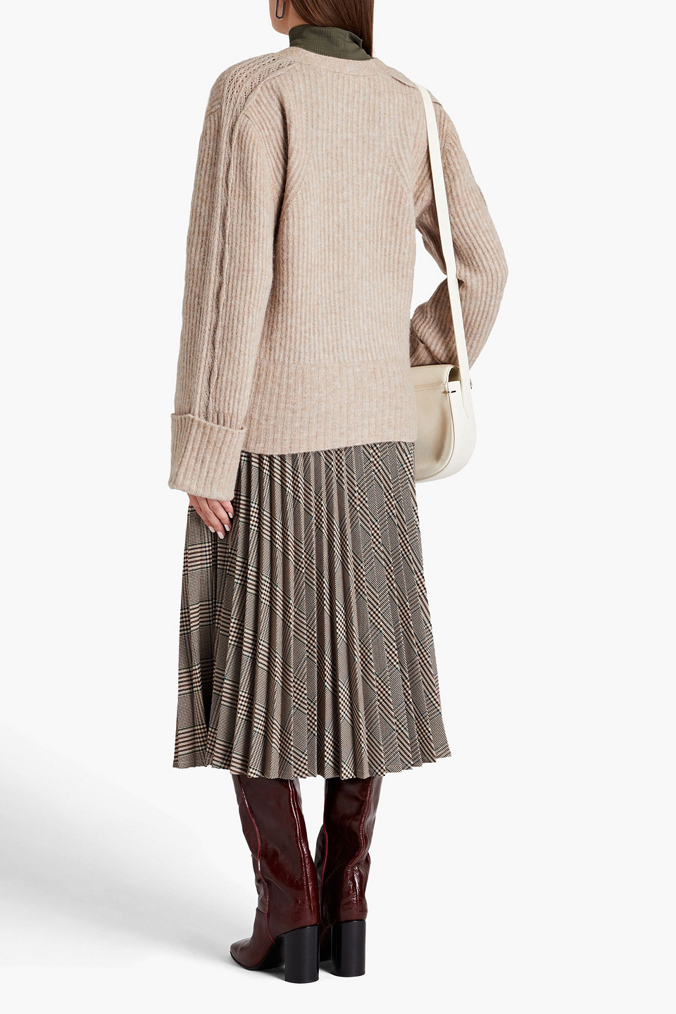  3.1 Phillip Lim - Cardigan Aus Gebürstetem Rippstrick - Neutral - Xs 