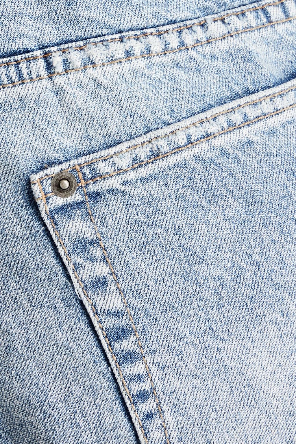 KSUBI Faded distressed denim shorts