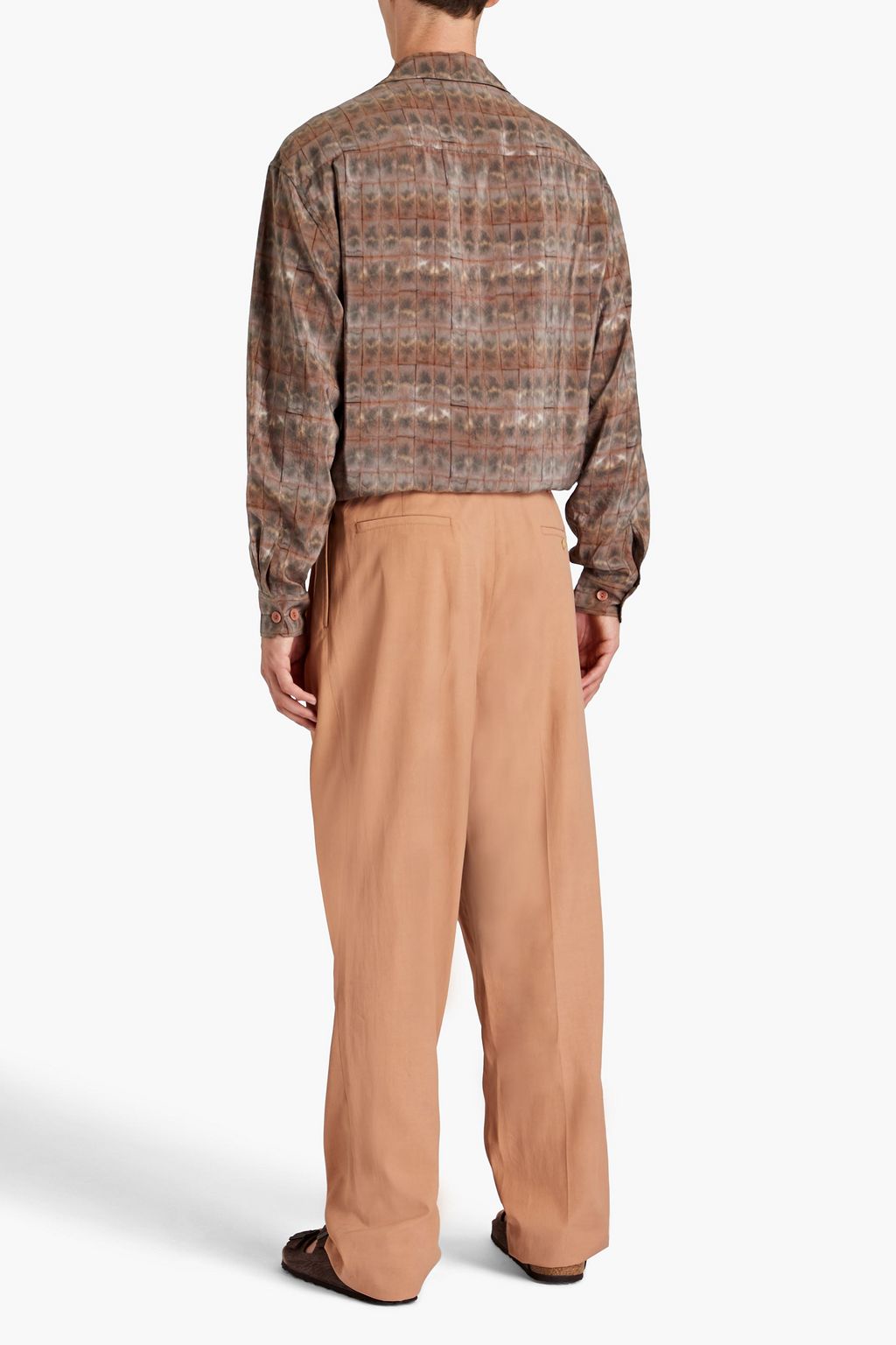 LEMAIRE Cotton and linen-blend pants