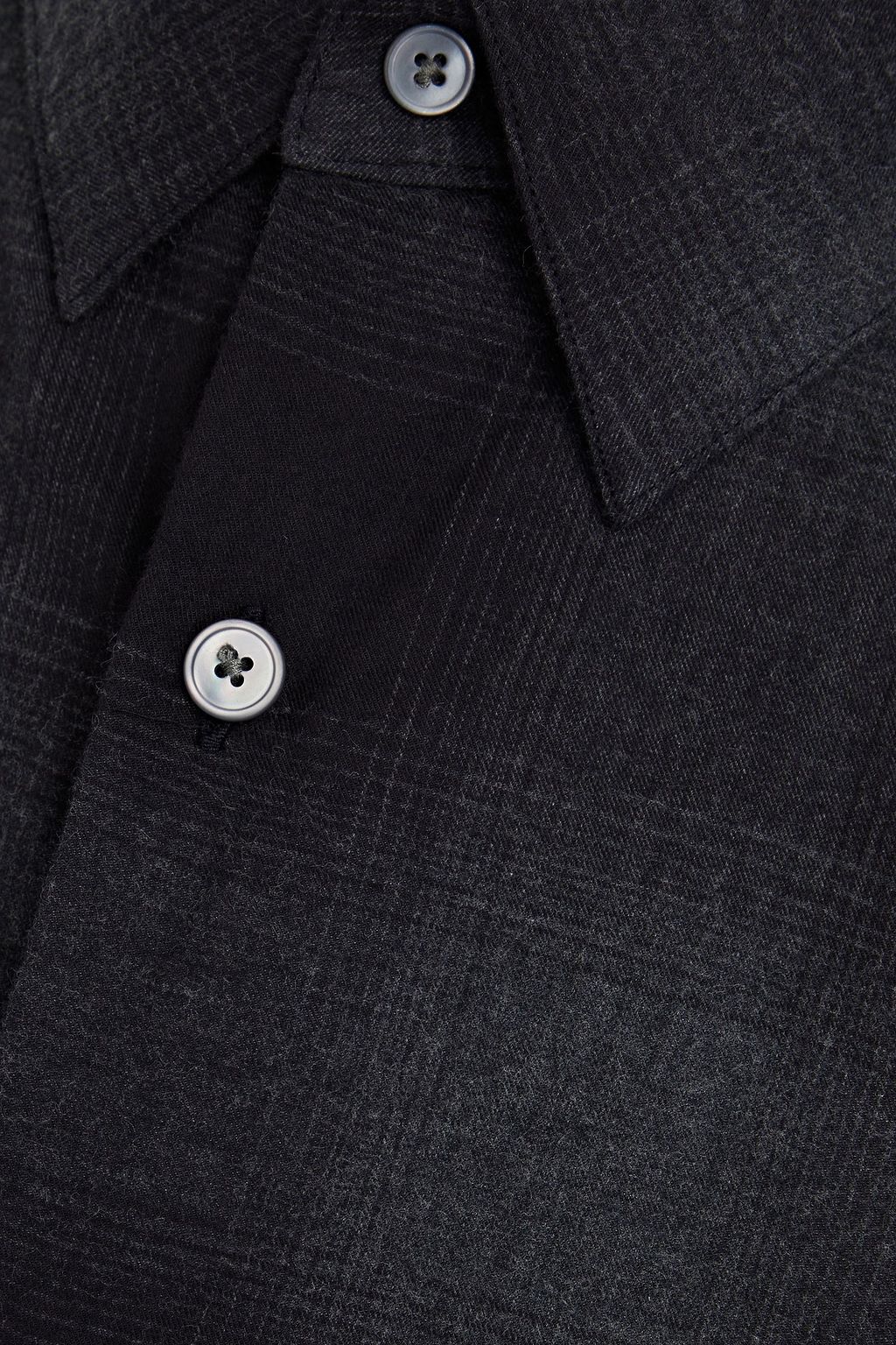 THEORY Checked cotton-flannel shirt