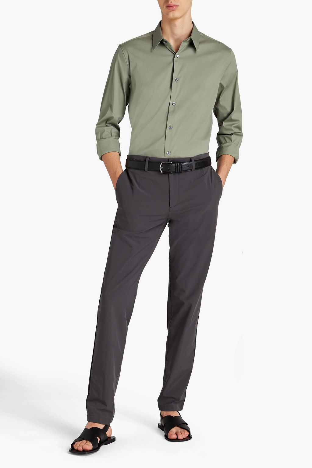 THEORY Sylvain cotton-blend shirt