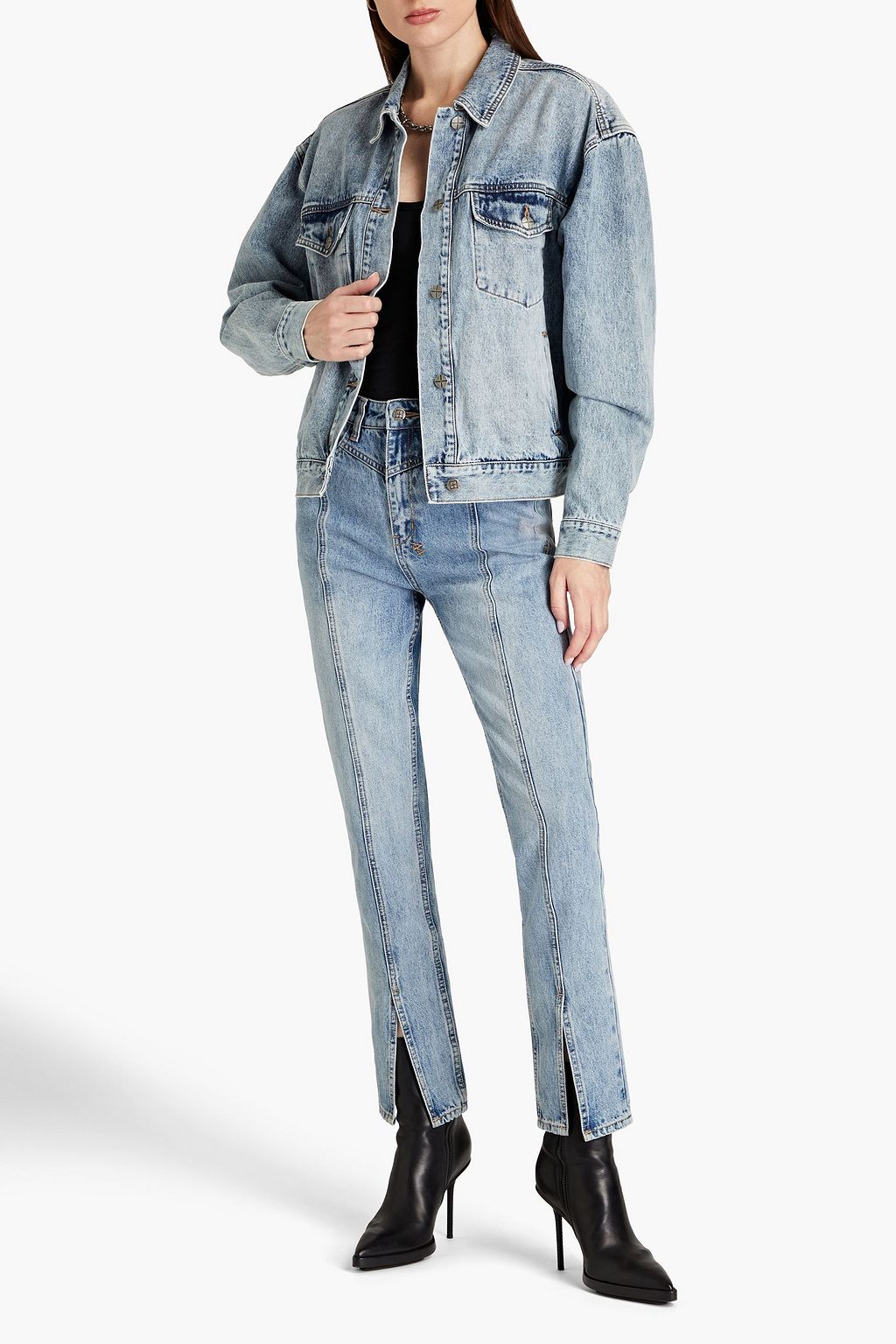 KSUBI Faded denim jacket