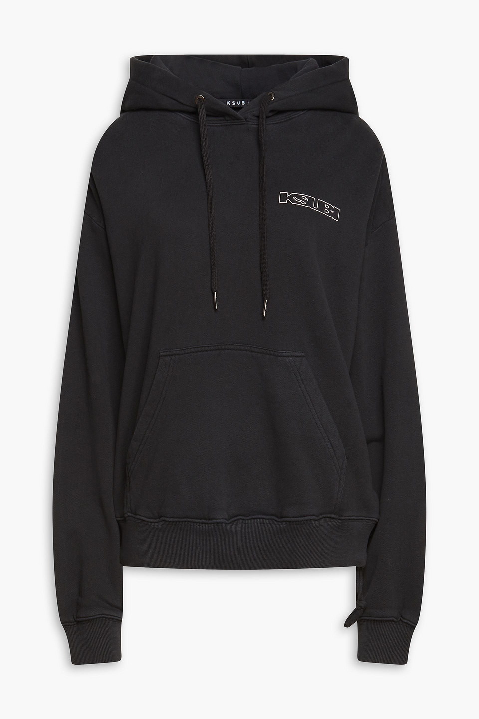 Ksubi Printed French Cotton-terry Hoodie In Black
