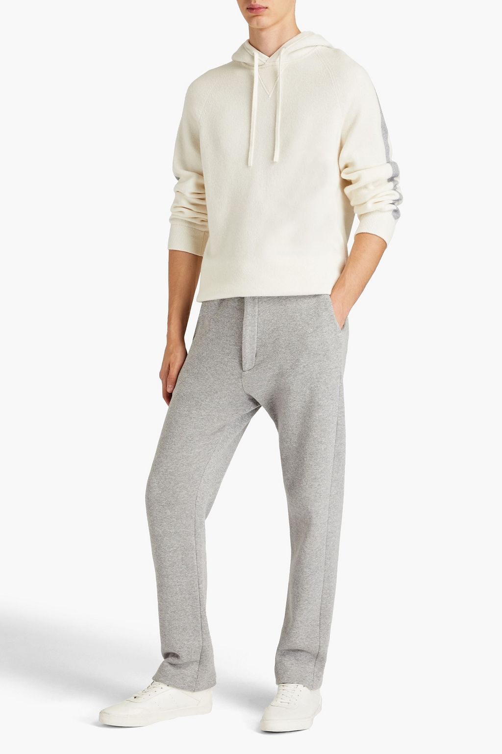 THEORY Wool and cashmere-blend hoodie
