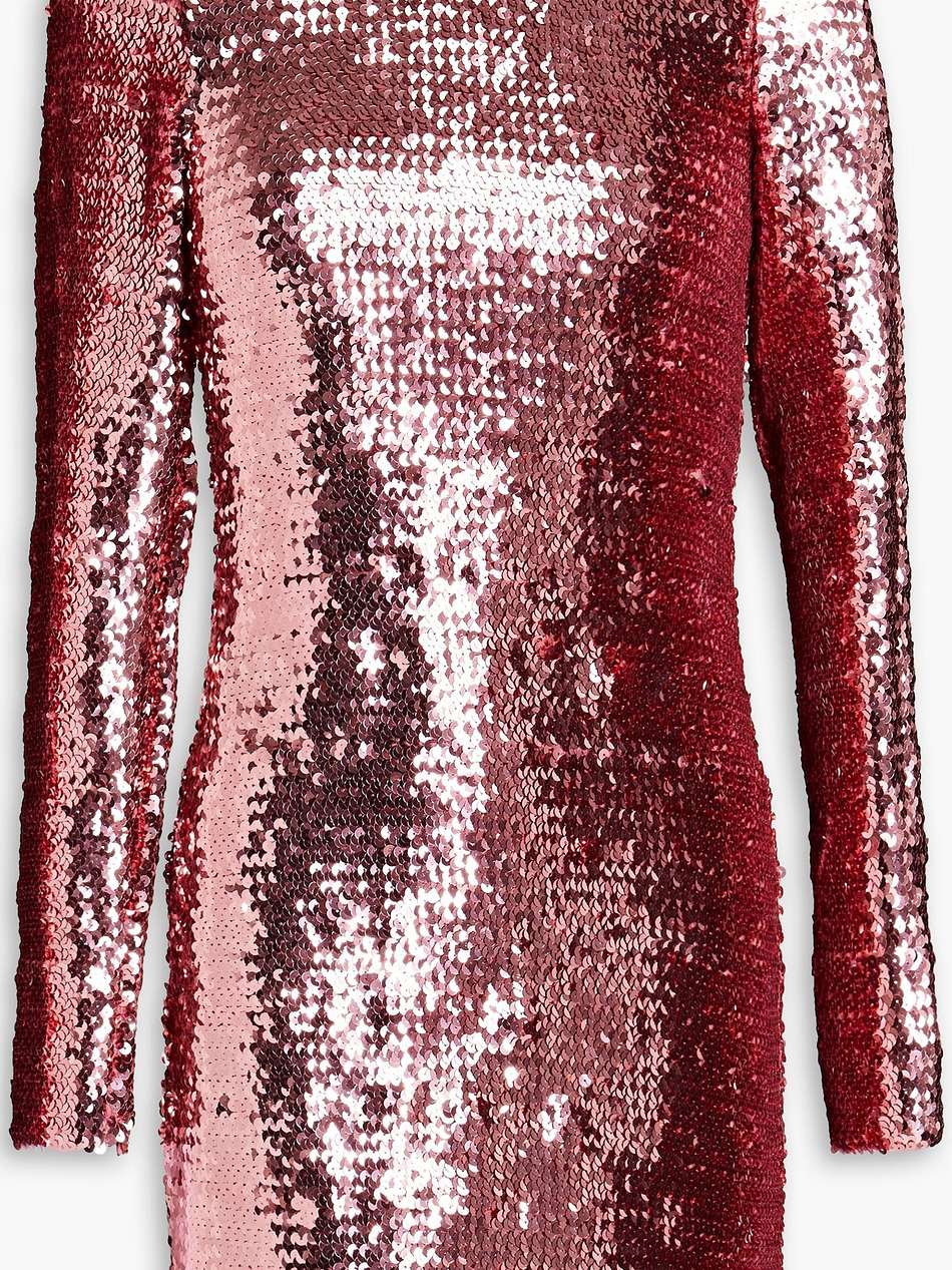 sequined stretch-knit mini dress