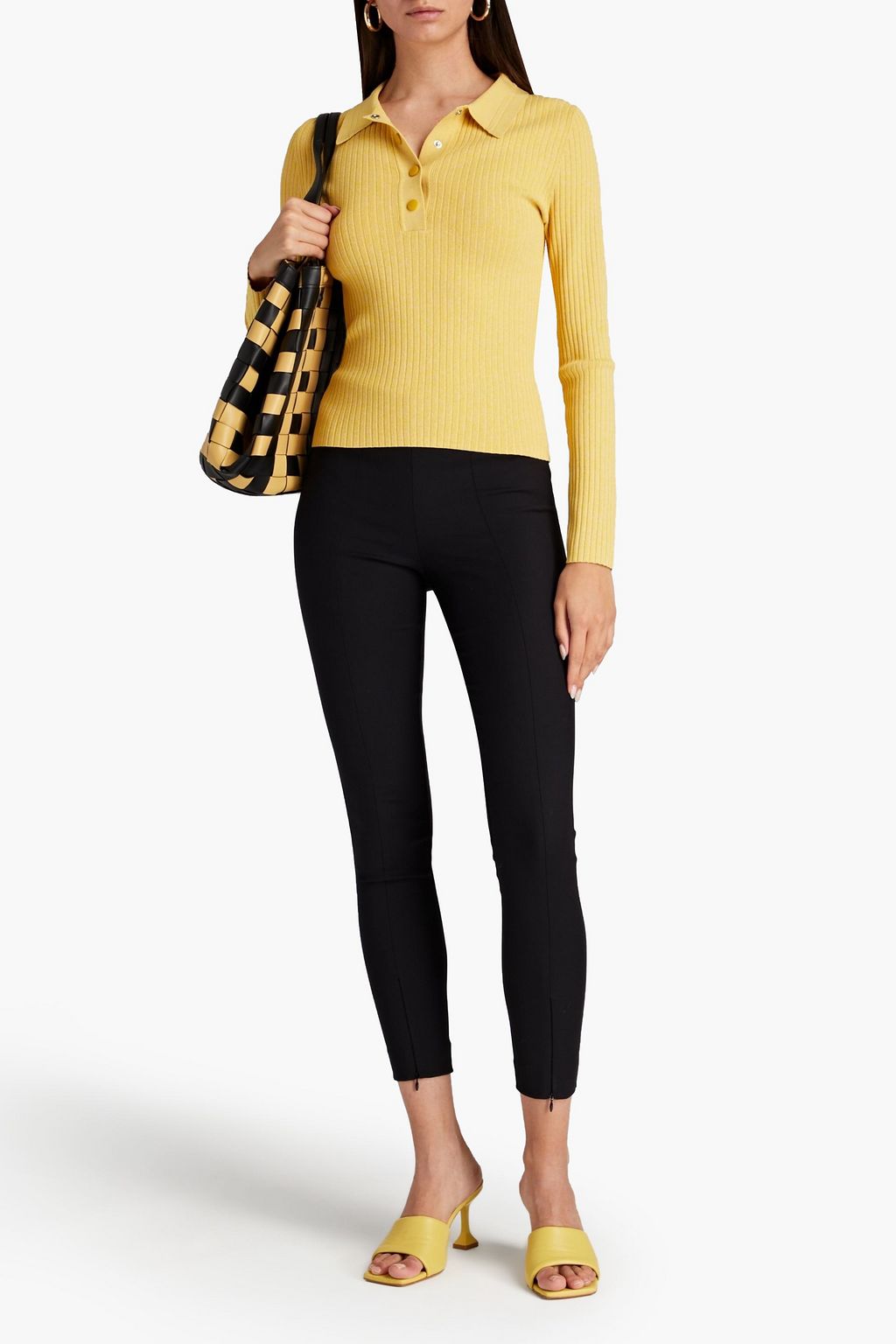 BY MALENE BIRGER Adelio 스트레치 코튼 저지 스키니 팬츠