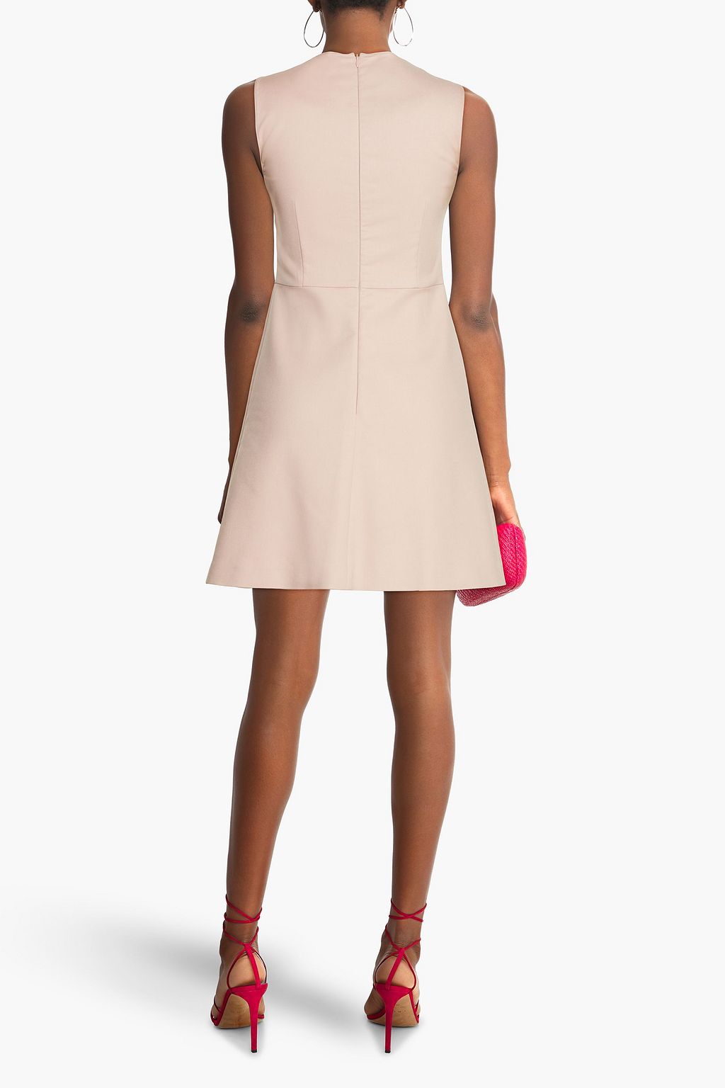 REDVALENTINO Appliquéd cotton-blend mini dress