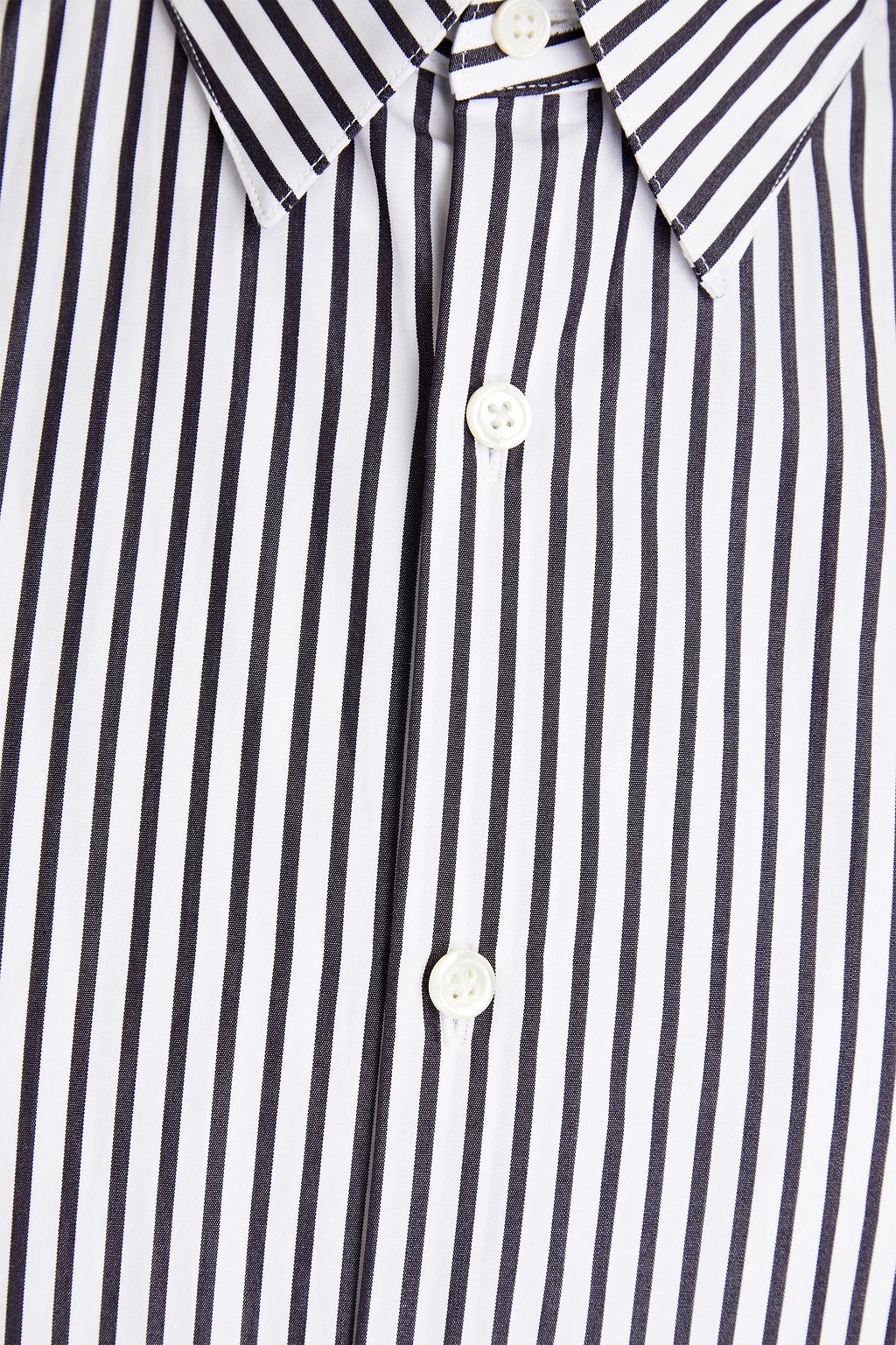 THEORY Striped cotton-poplin shirt