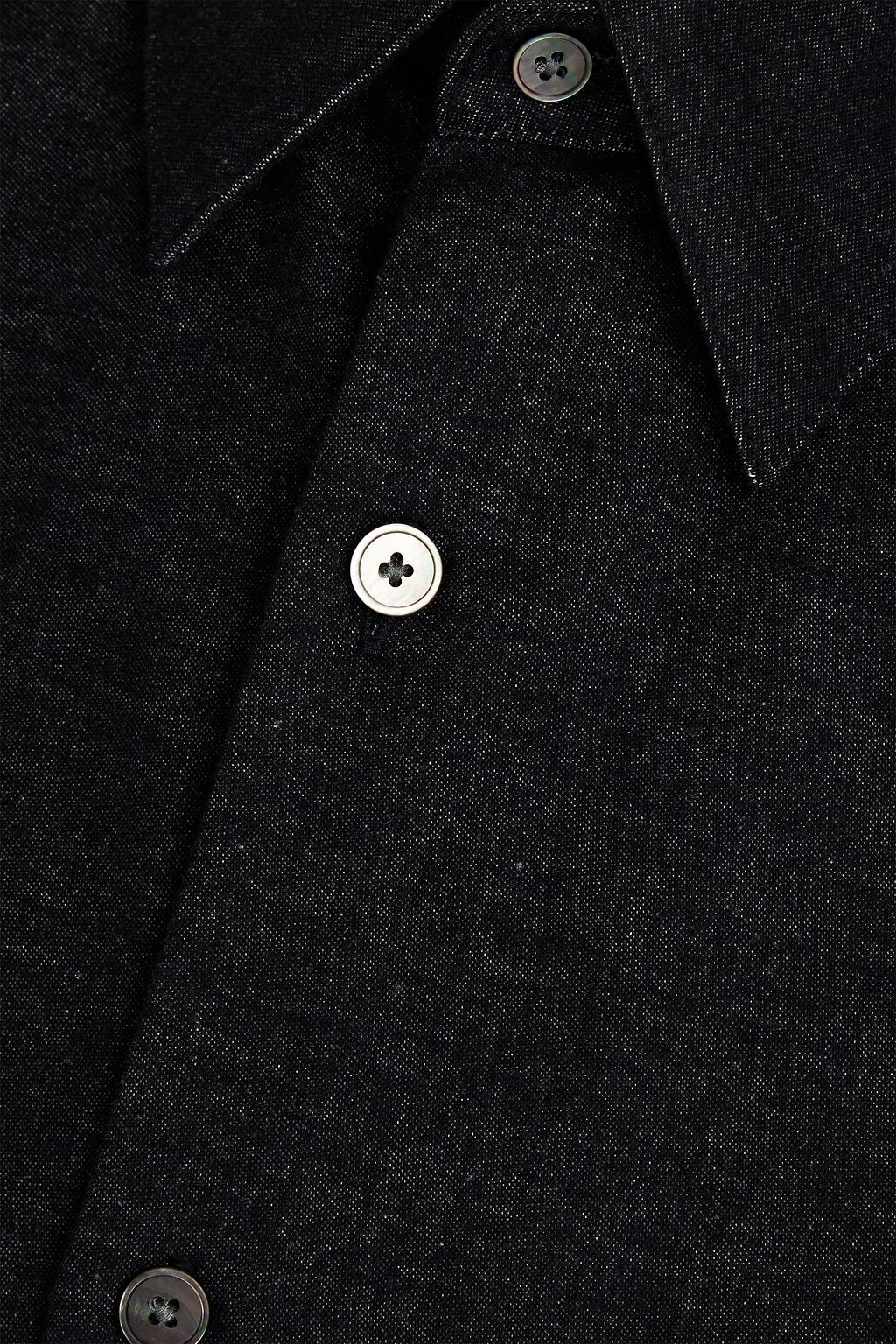 THEORY Irving mélange cotton-flannel shirt