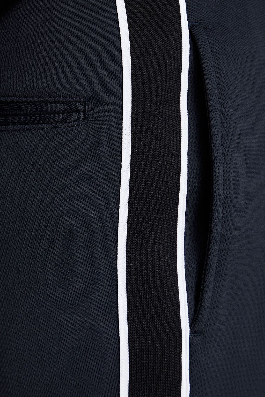 THEORY Cropped satin-jersey track pants