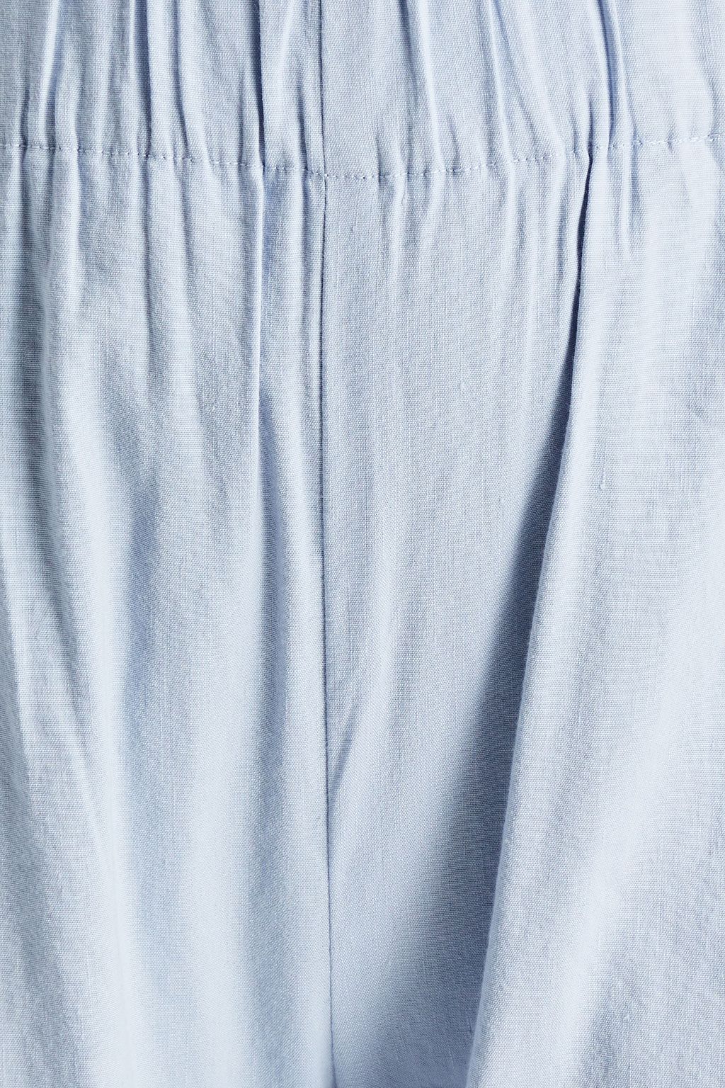 VINCE. Cropped gathered linenblend tapered pants THE